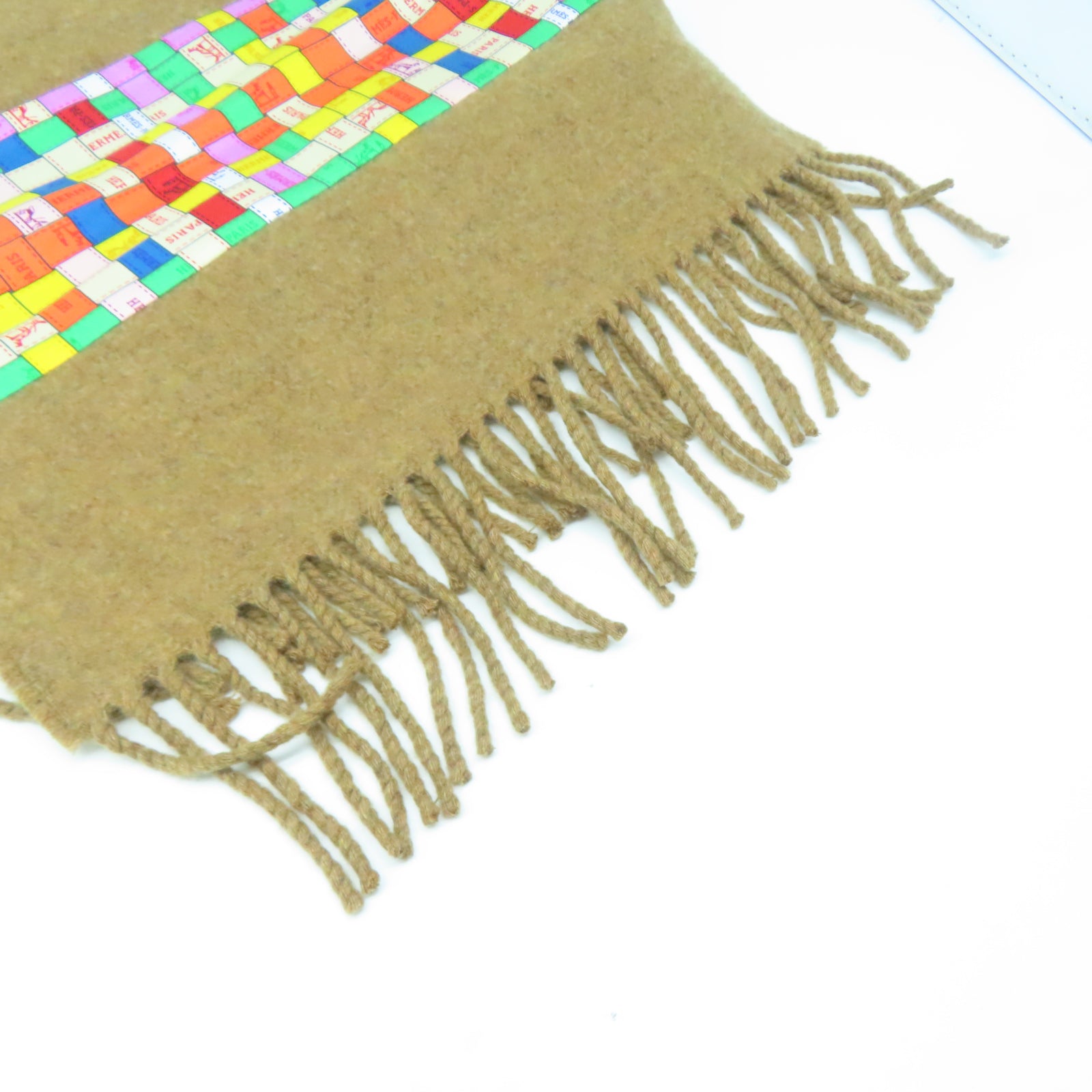 HERMES 【激減優惠】羊絨Scarf圍巾棕色