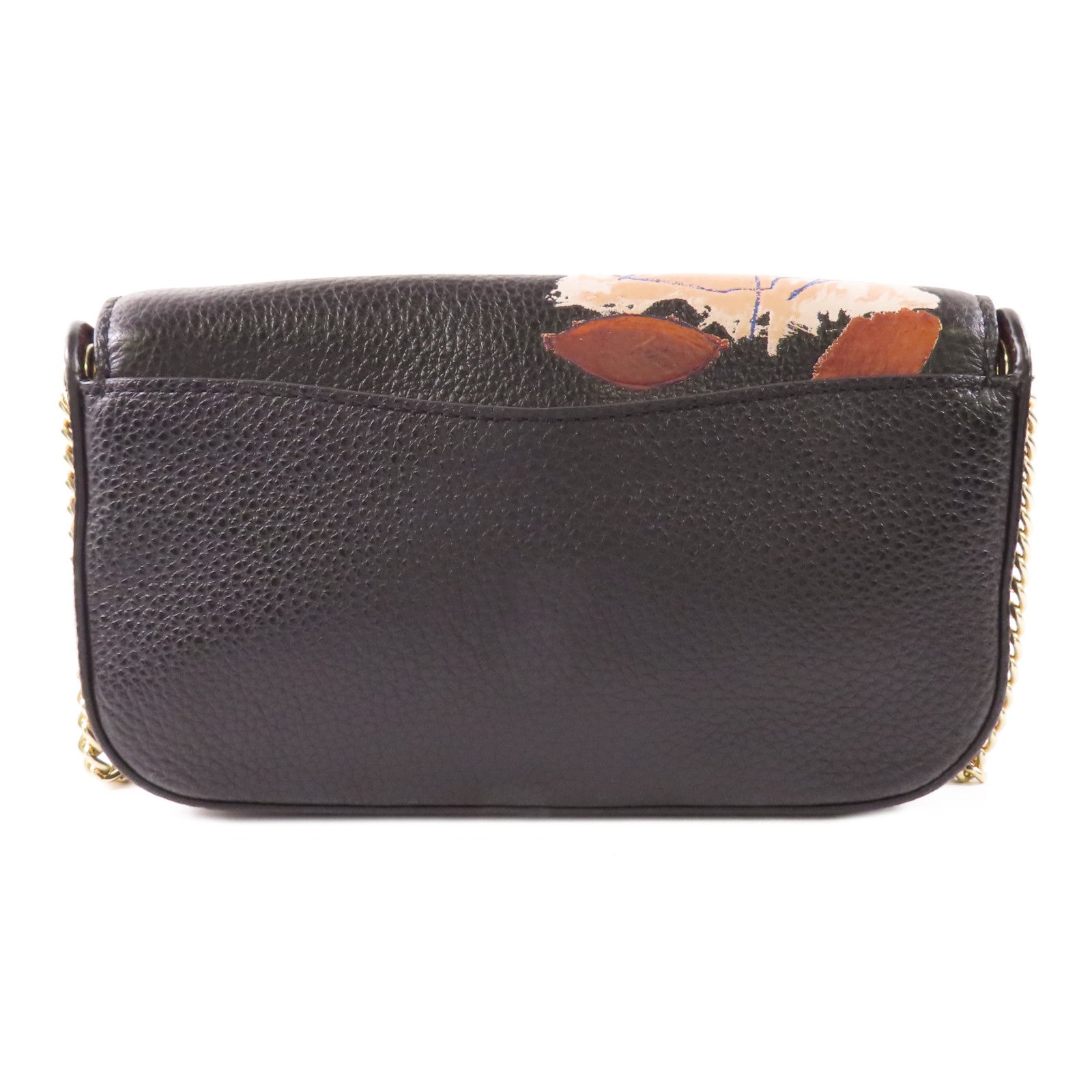 COACH 牛皮皮革Shoulder Bag金扣鏈帶肩背袋