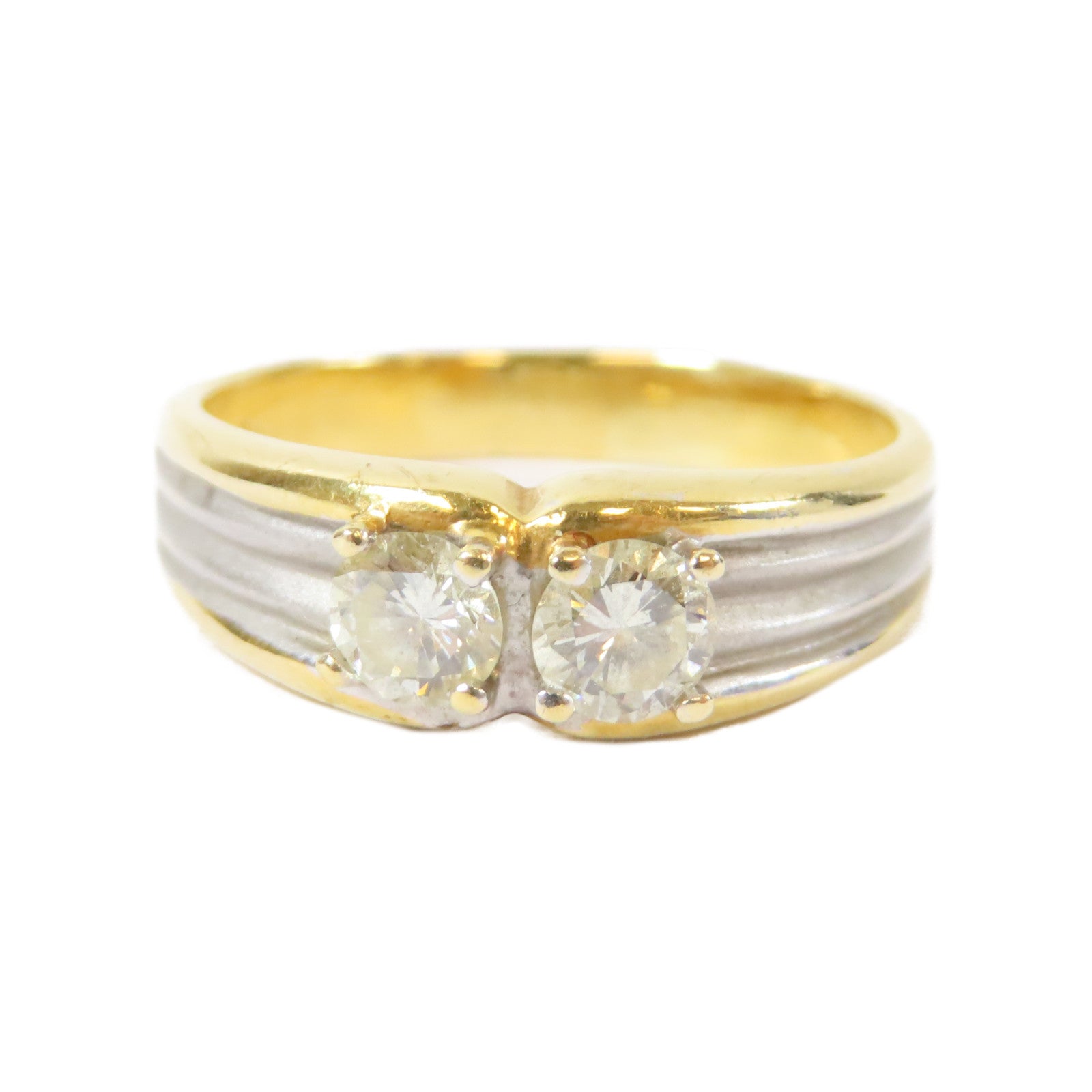 JEWELRY 【激減優惠】18K黃金Diamond Ring4.3g鑽石戒指US#6.75