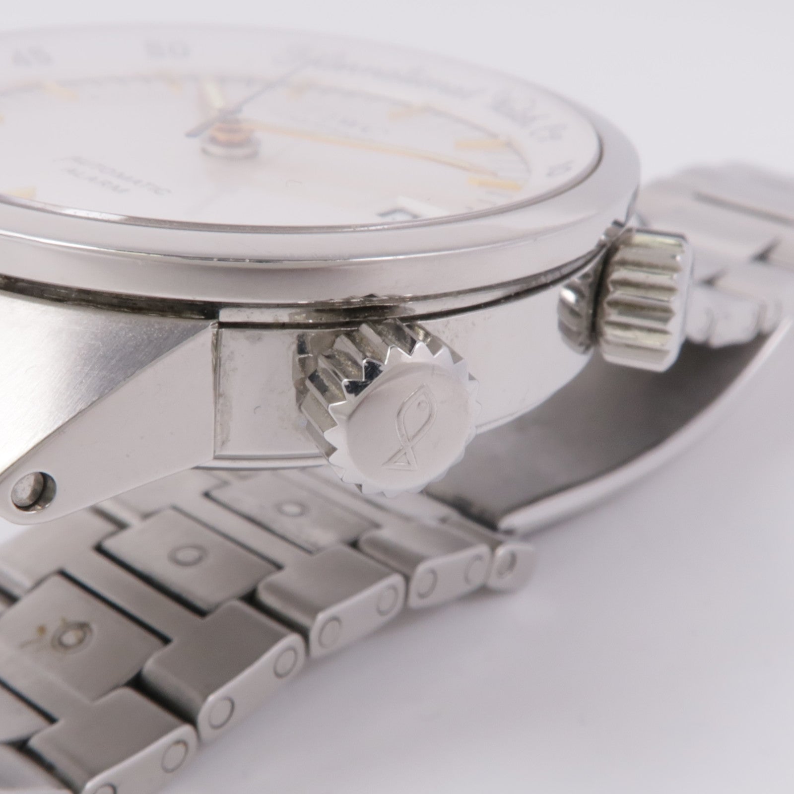 IWC GST Alarm IW353702 Automatic Watch Stainless Steel White