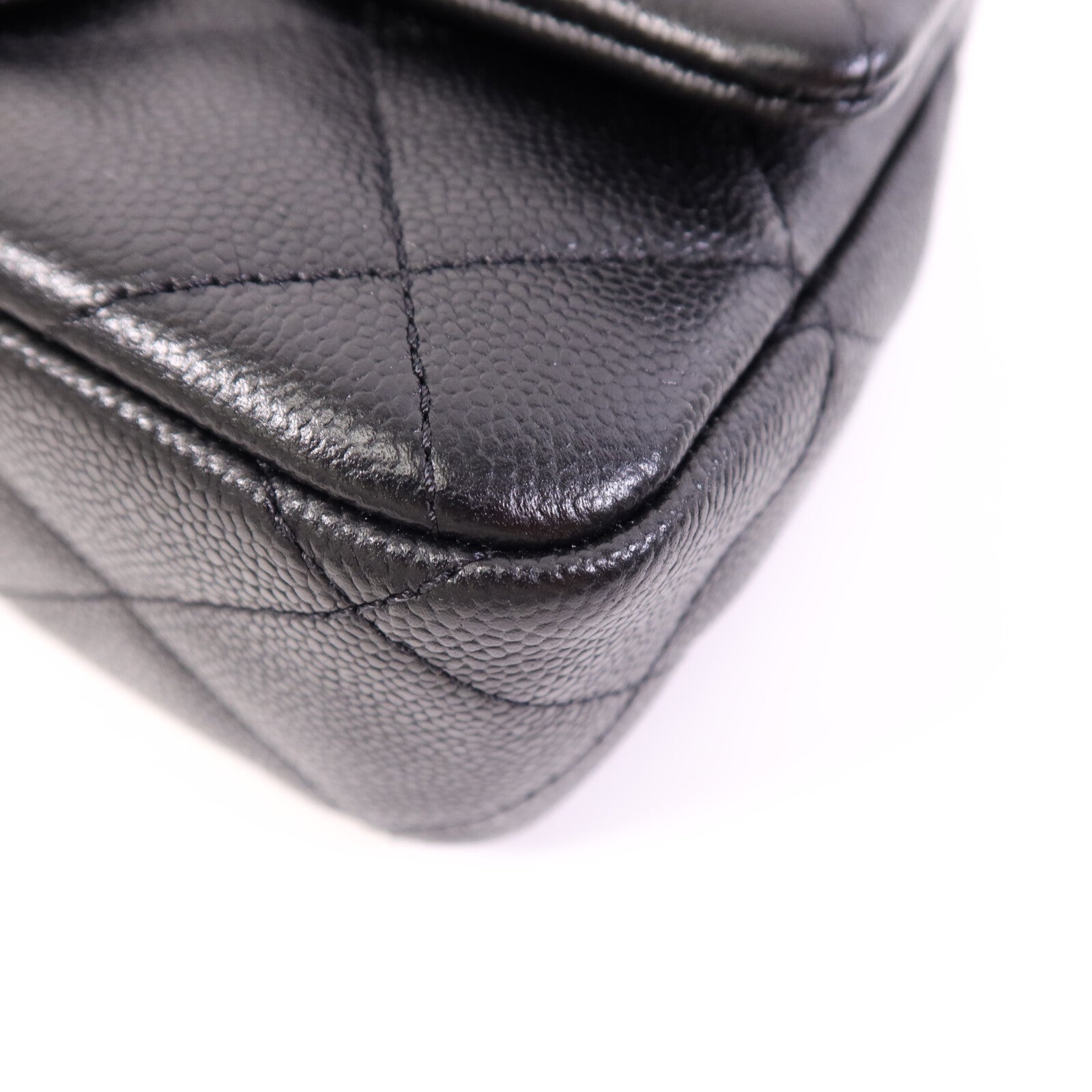 CHANEL 牛皮皮革Mini Flap金扣鏈帶肩背袋