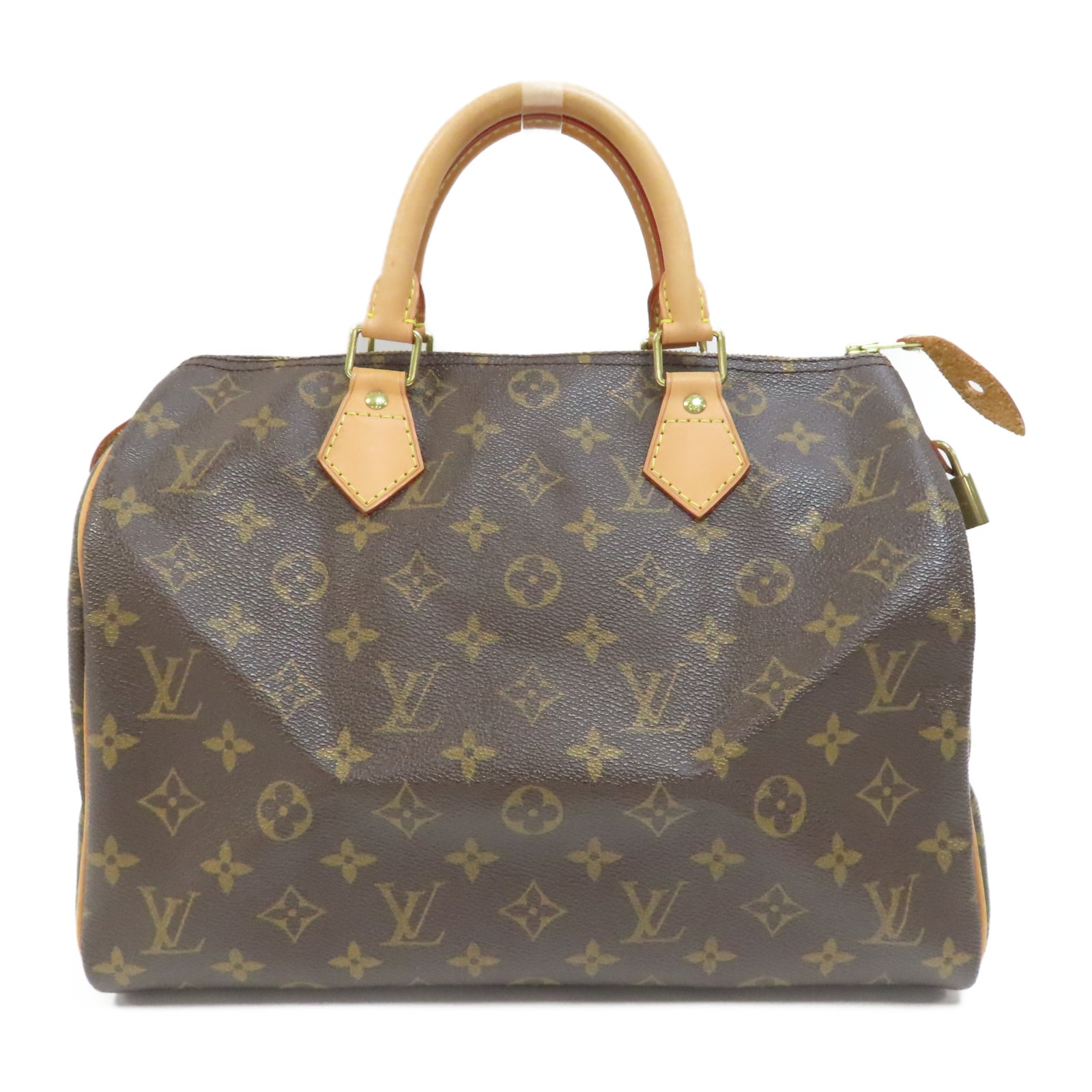 LOUIS VUITTON Monogram Speedy 30金扣手挽袋啡色