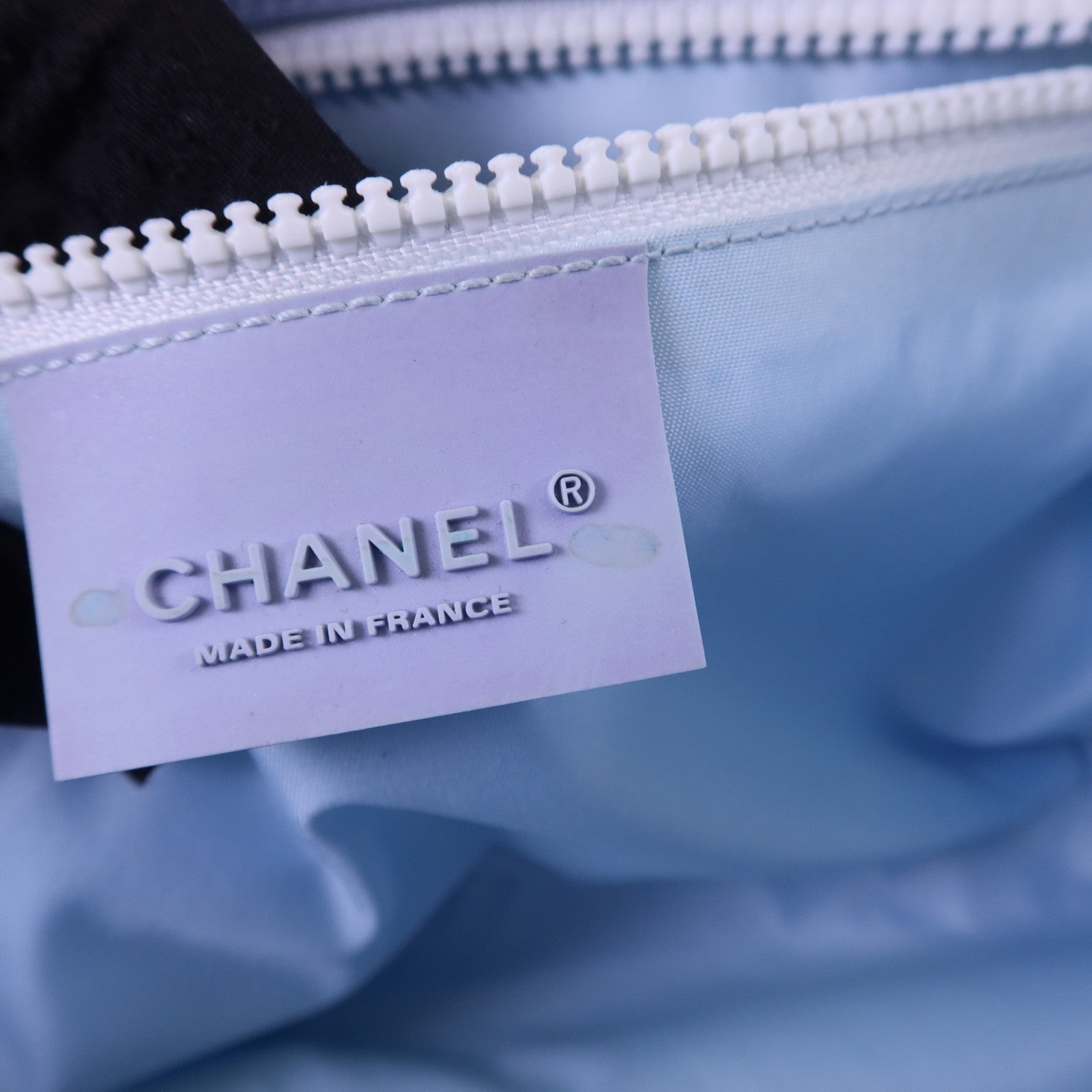 CHANEL 帆布Surf Line Tote Bag銀扣手挽袋
