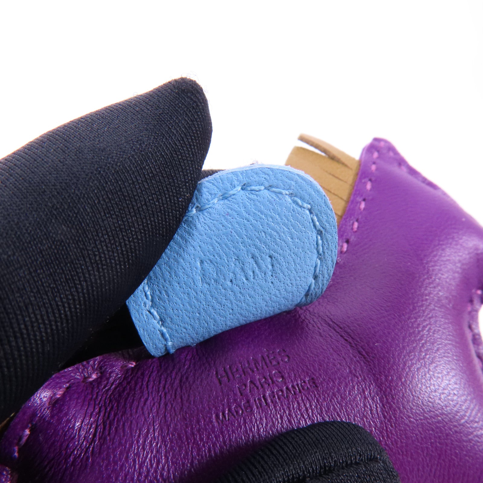 HERMES 【激減優惠】Milo皮革Rodeo PM掛飾P9 Anemone