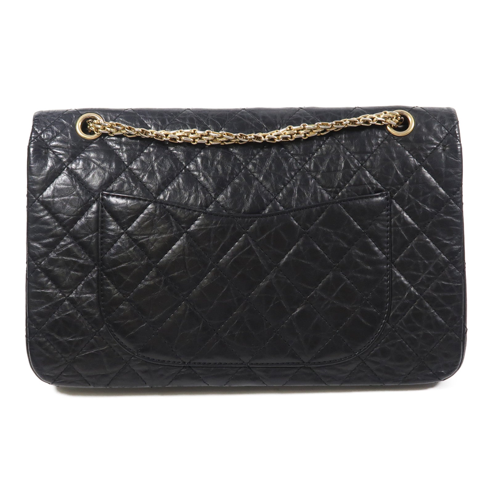 CHANEL 牛皮皮革2.55金扣鏈帶肩背袋