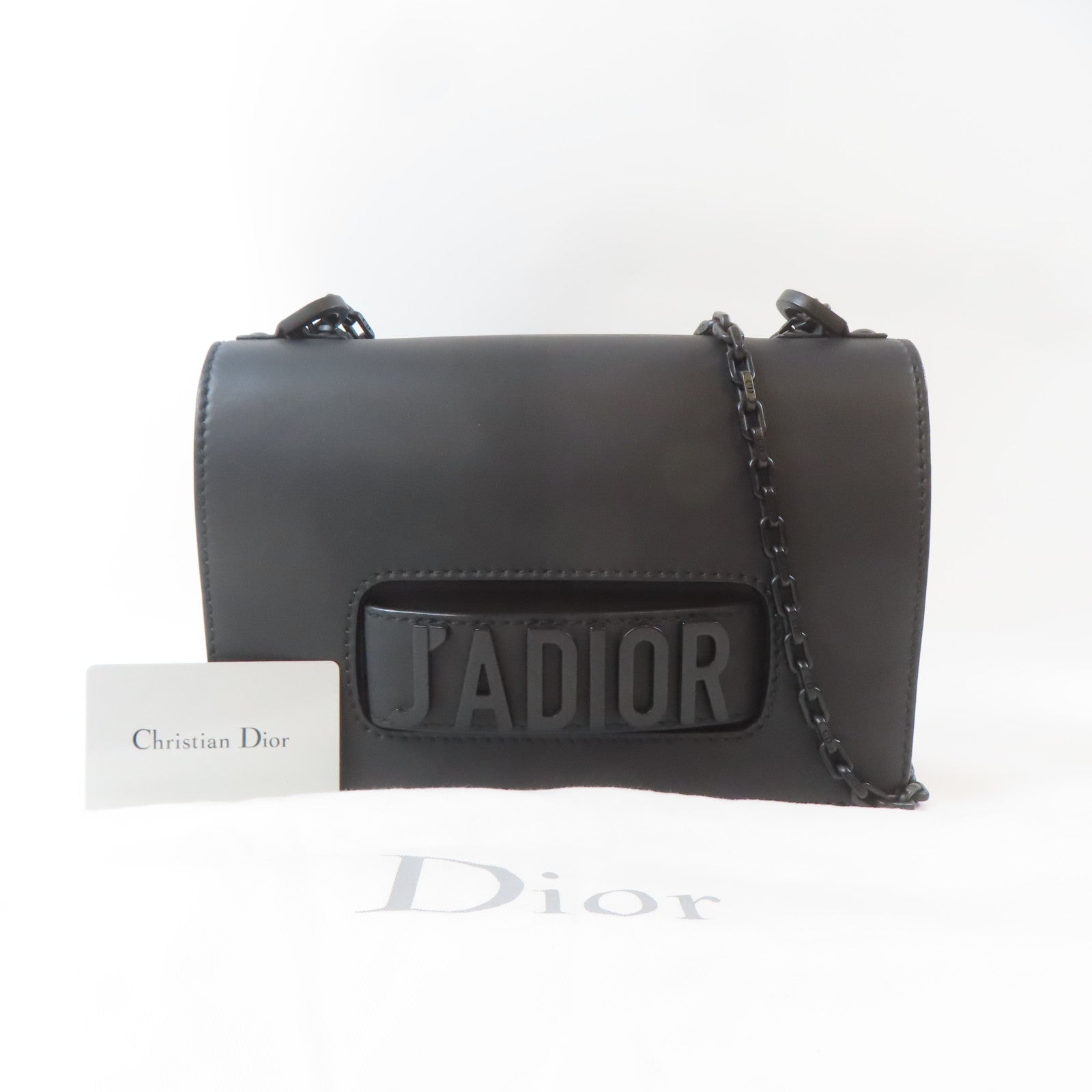 Dior 【激減優惠】牛皮皮革J'odior So Black鏈帶肩背袋黑色