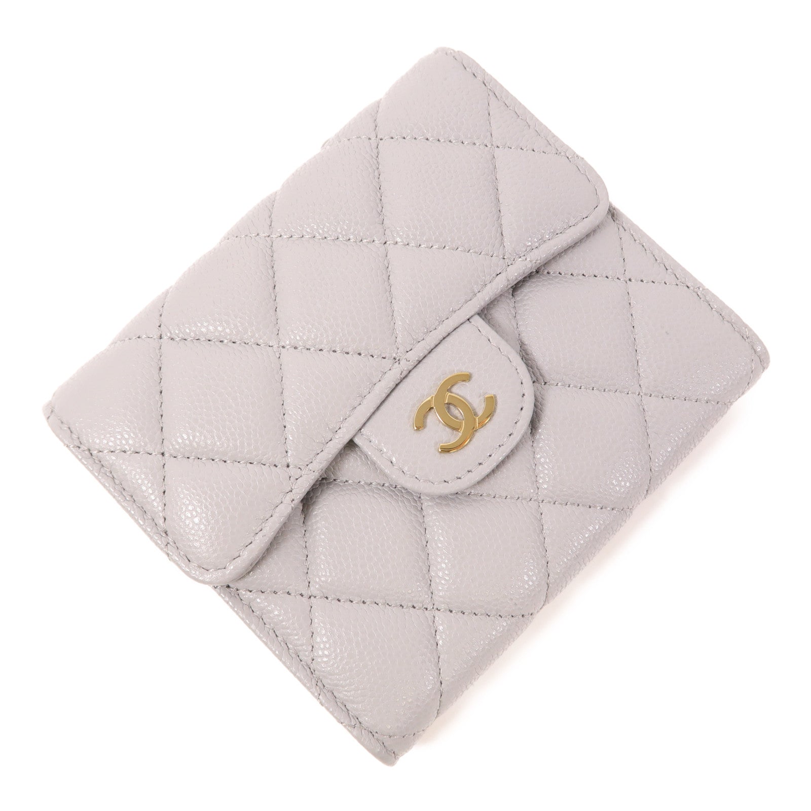 CHANEL 牛皮皮革Wallet金扣錢包