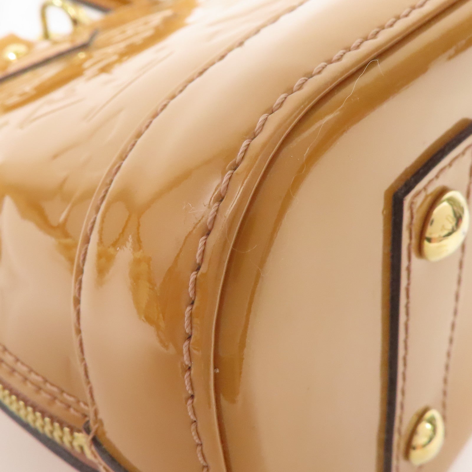 LOUIS VUITTON Monogram Vernis Alma BB金扣手挽肩背兩用袋