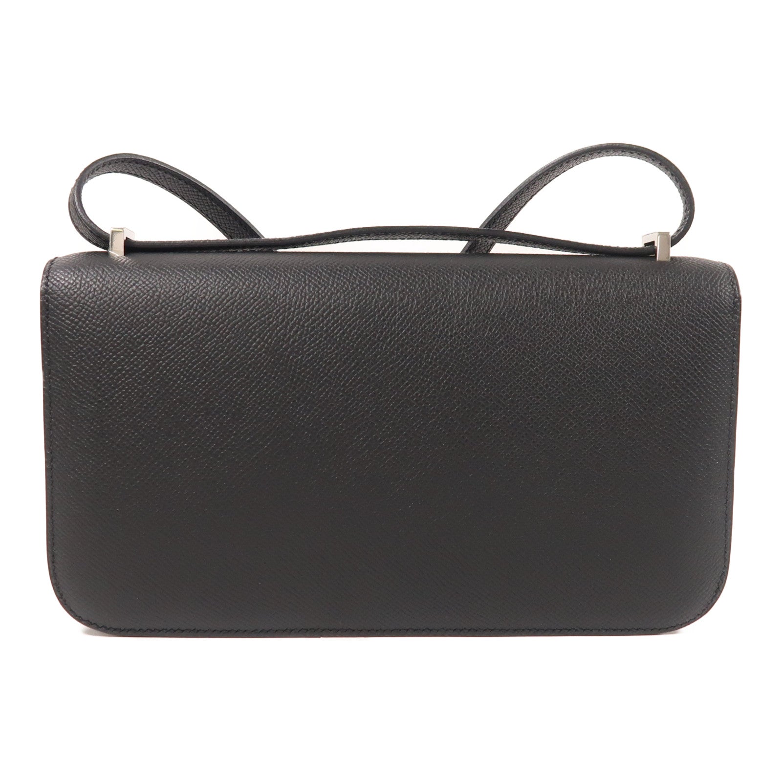 HERMES Epsom皮革Constance Elan銀扣肩背袋