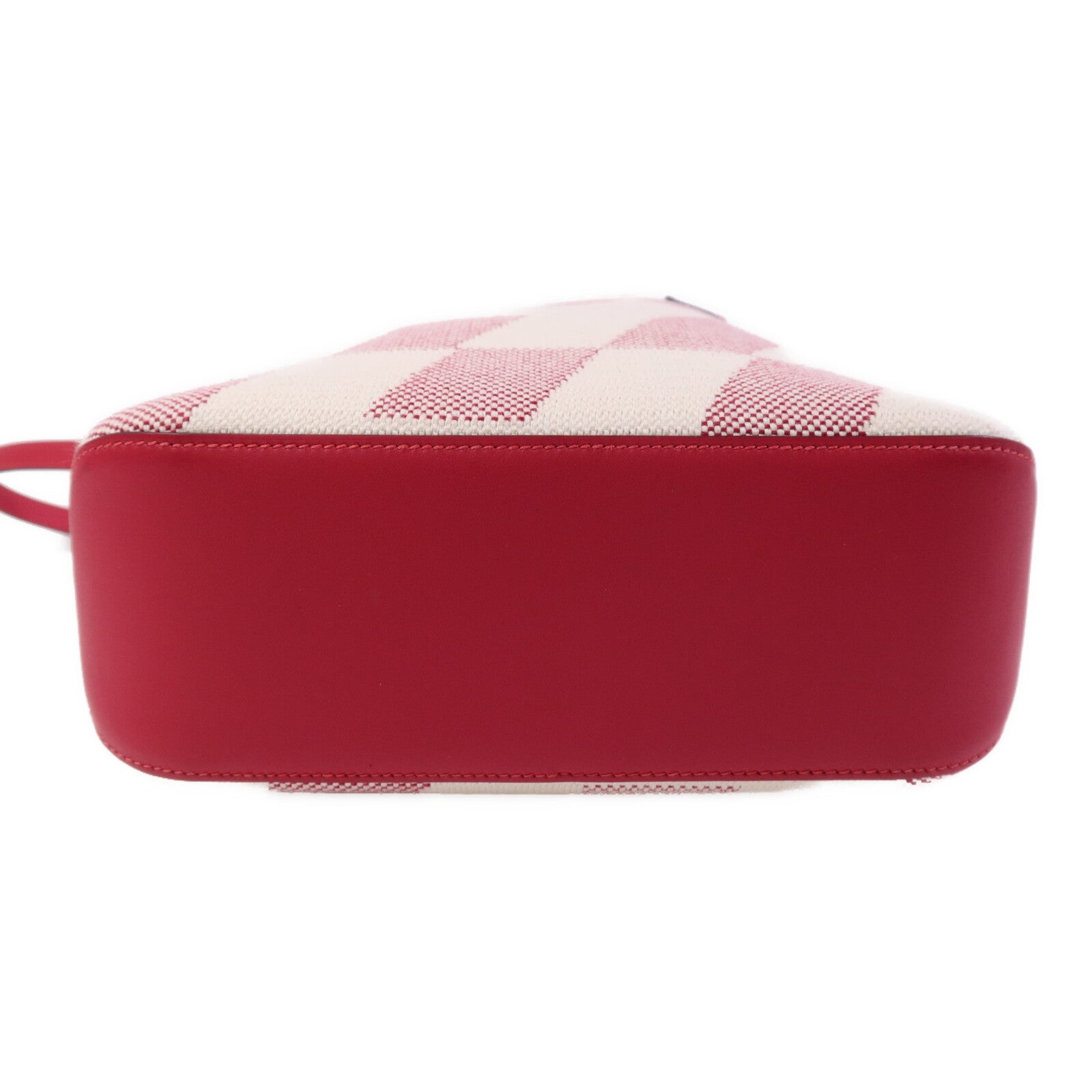 HERMES Toile H帆布Biais 27手挽肩背兩用袋Framboise