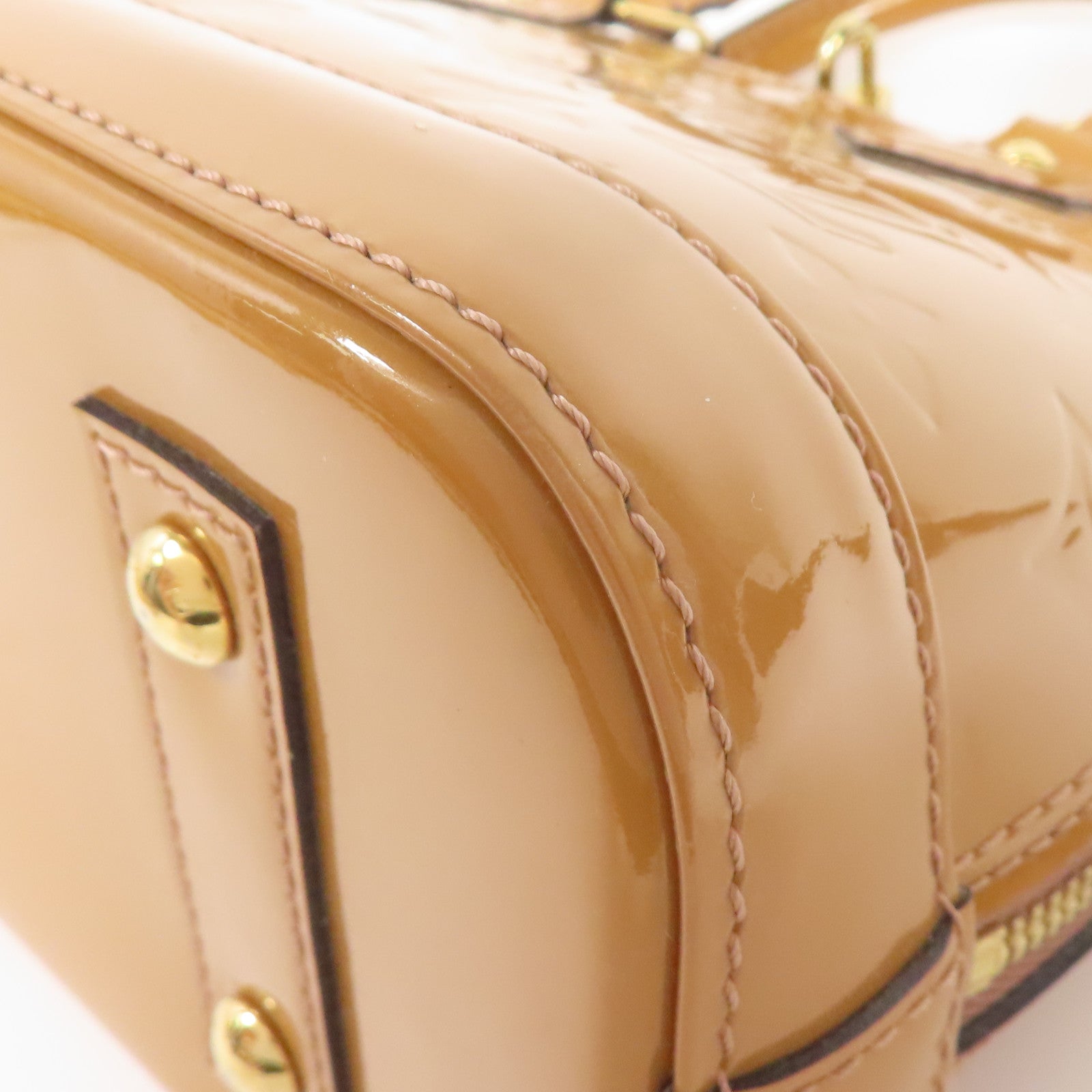 LOUIS VUITTON Monogram Vernis Alma BB金扣手挽肩背兩用袋