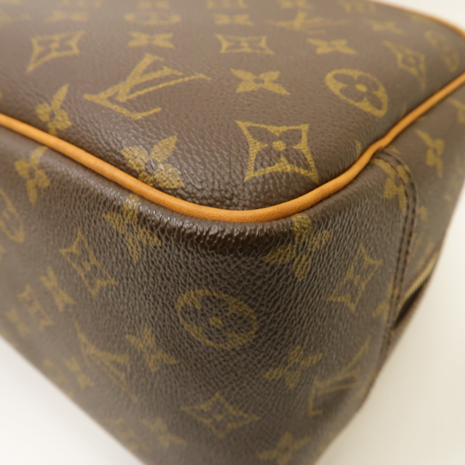 LOUIS VUITTON 【激減優惠】Monogram Deauville GM金扣手挽袋啡色