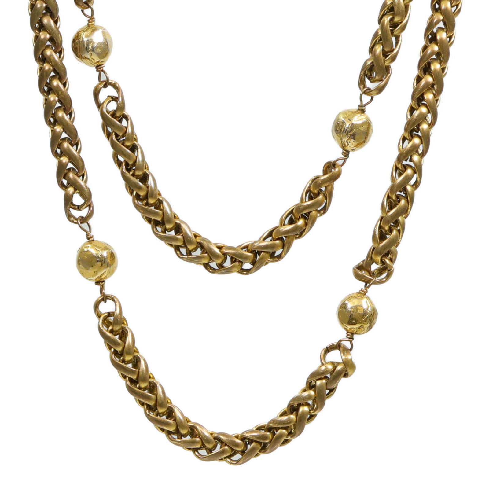 CHANEL 鍍金Vintage Crystal Necklace水晶項鏈