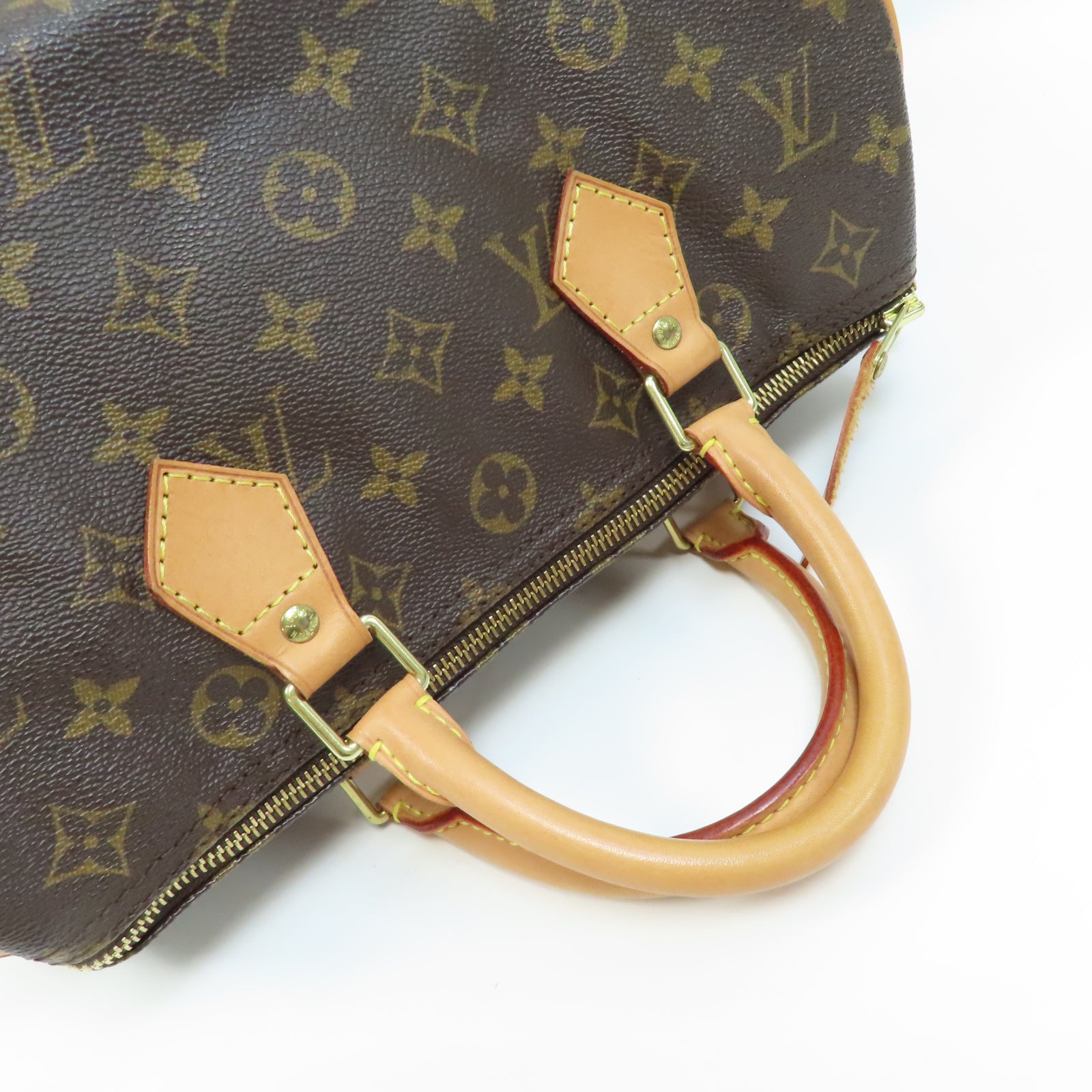 LOUIS VUITTON Monogram Speedy 30金扣手挽袋啡色