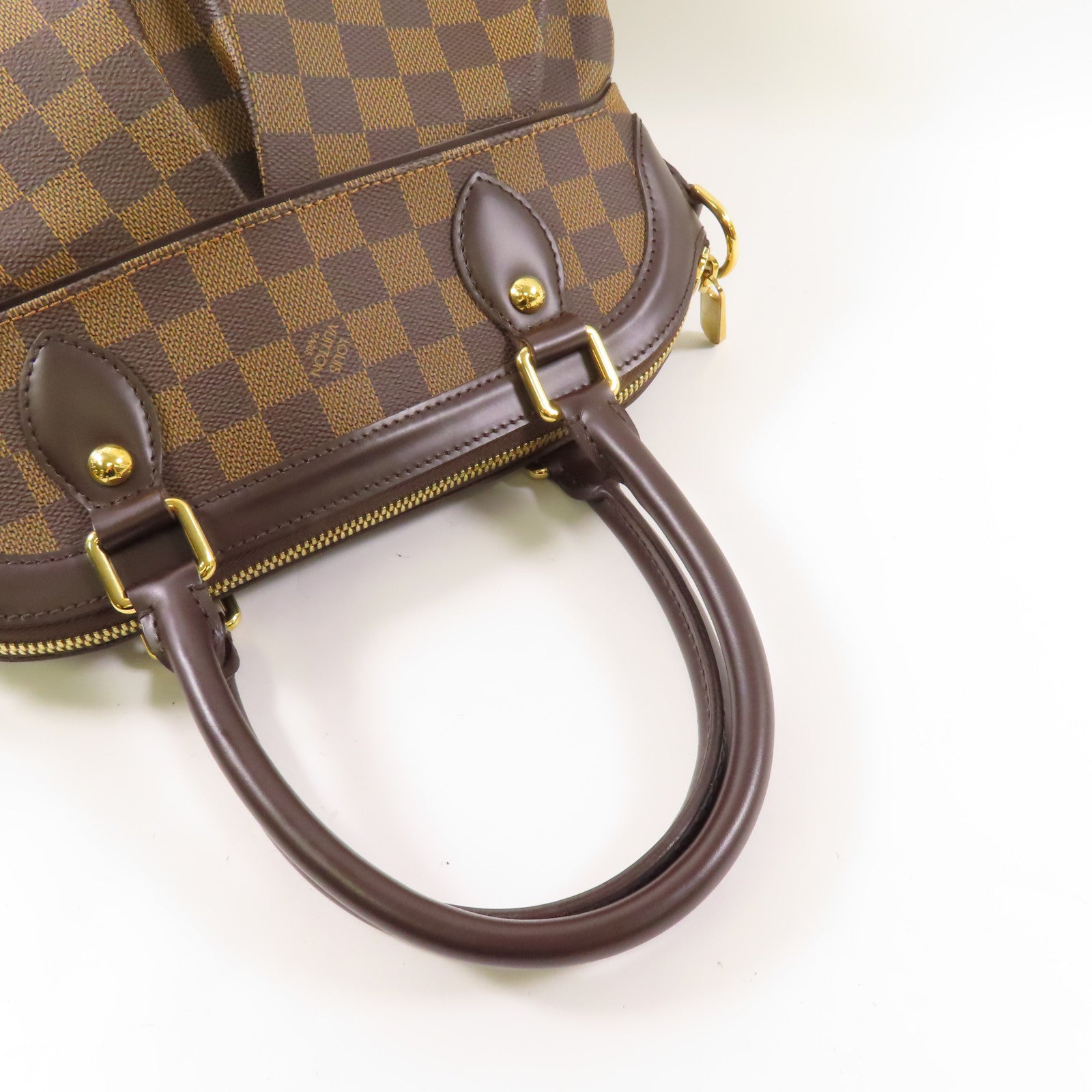 LOUIS VUITTON Damier Trevi PM金扣手挽肩背兩用袋