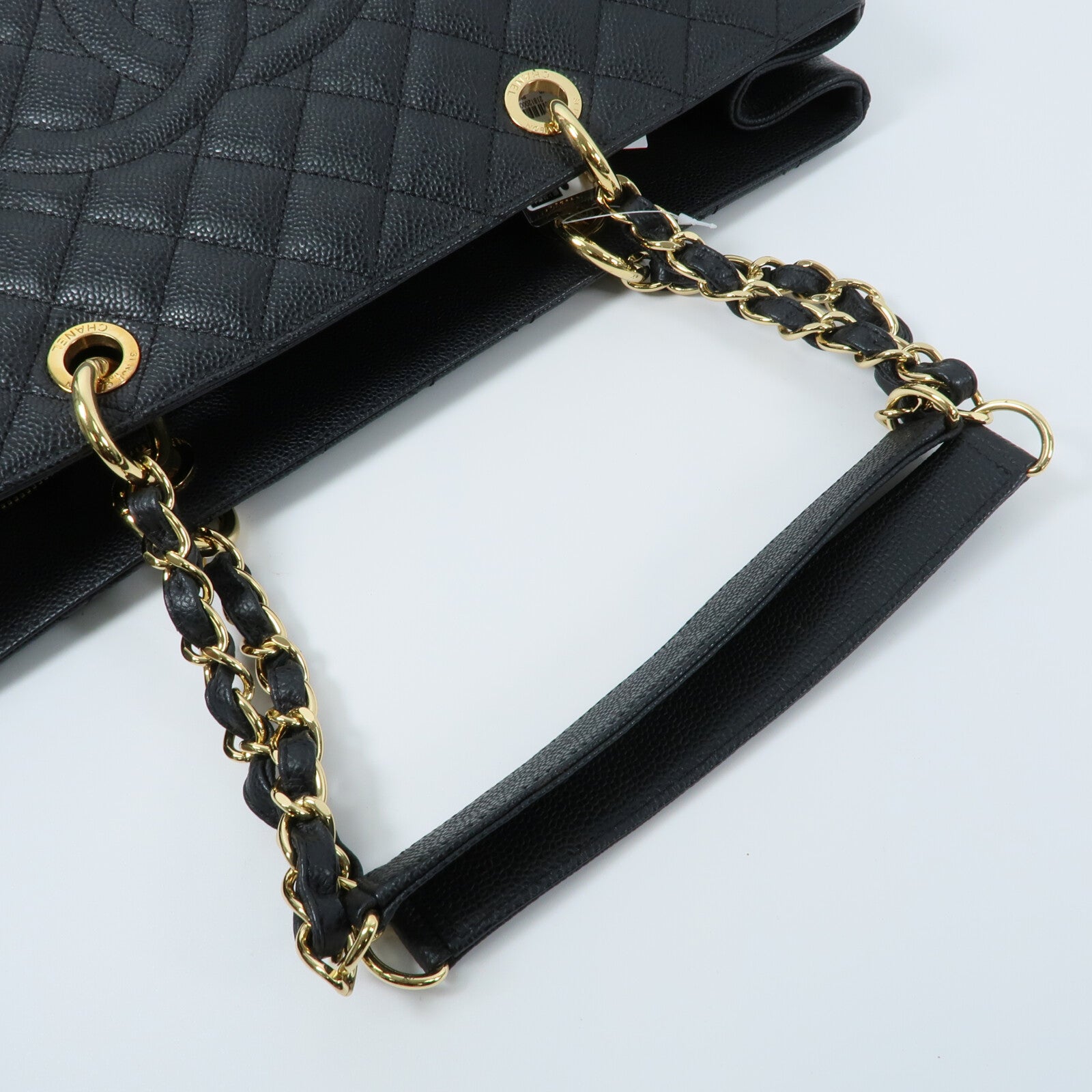CHANEL 牛皮皮革GST Grand Shopping Tote Bag鏈帶手挽袋