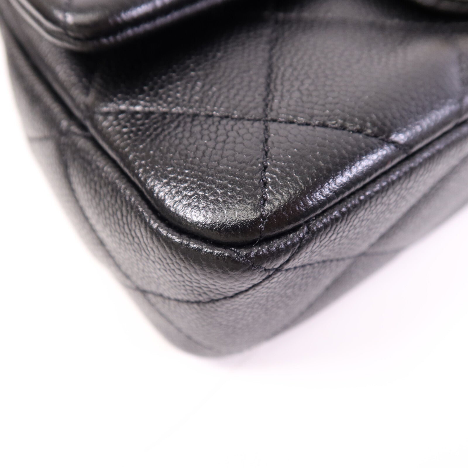 CHANEL 牛皮皮革Mini Flap金扣鏈帶肩背袋