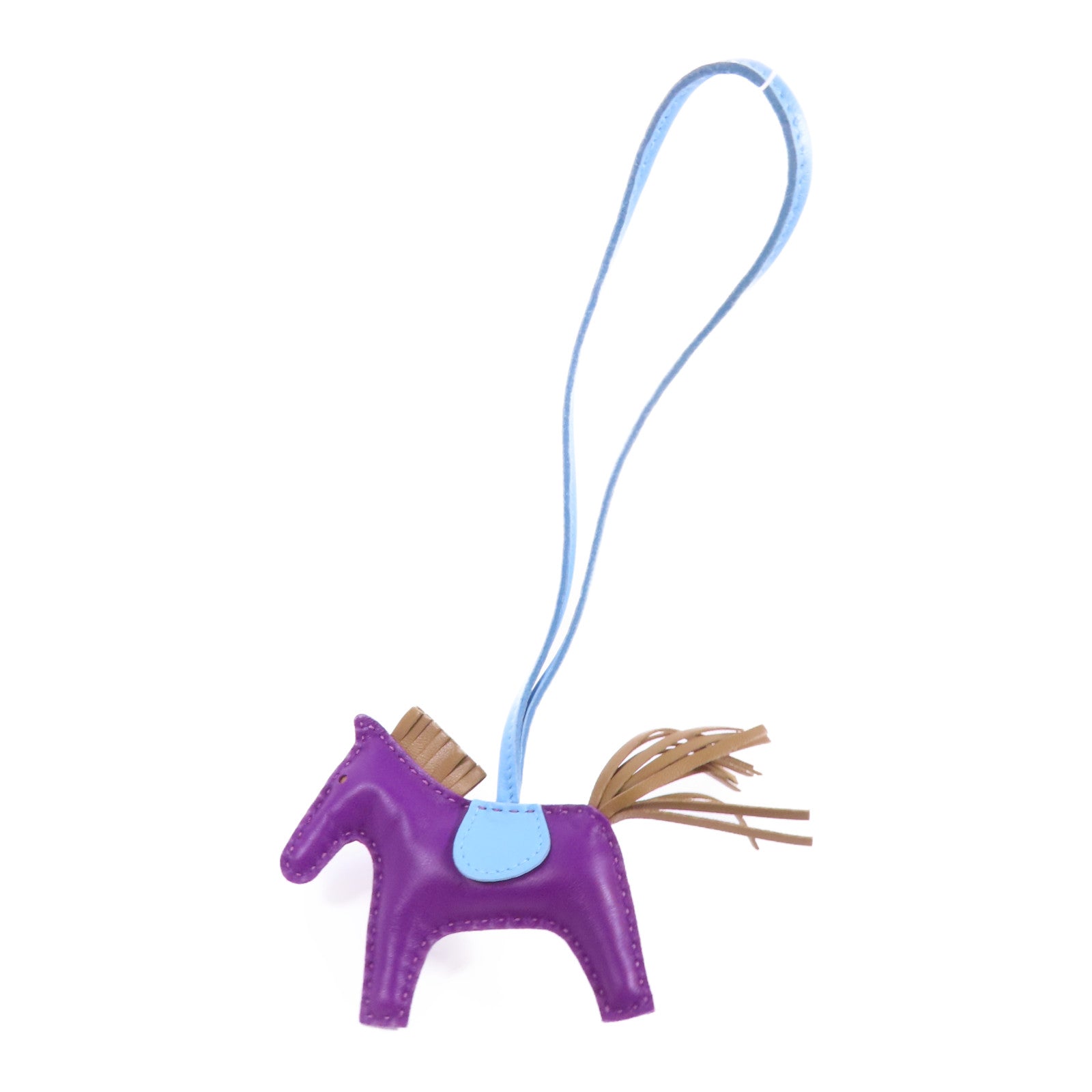 HERMES Milo皮革Rodeo PM掛飾P9 Anemone