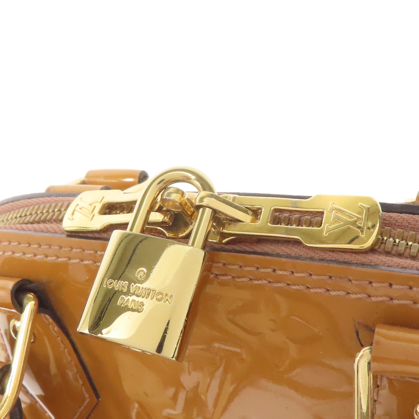 LOUIS VUITTON Monogram Vernis Alma BB金扣手挽肩背兩用袋