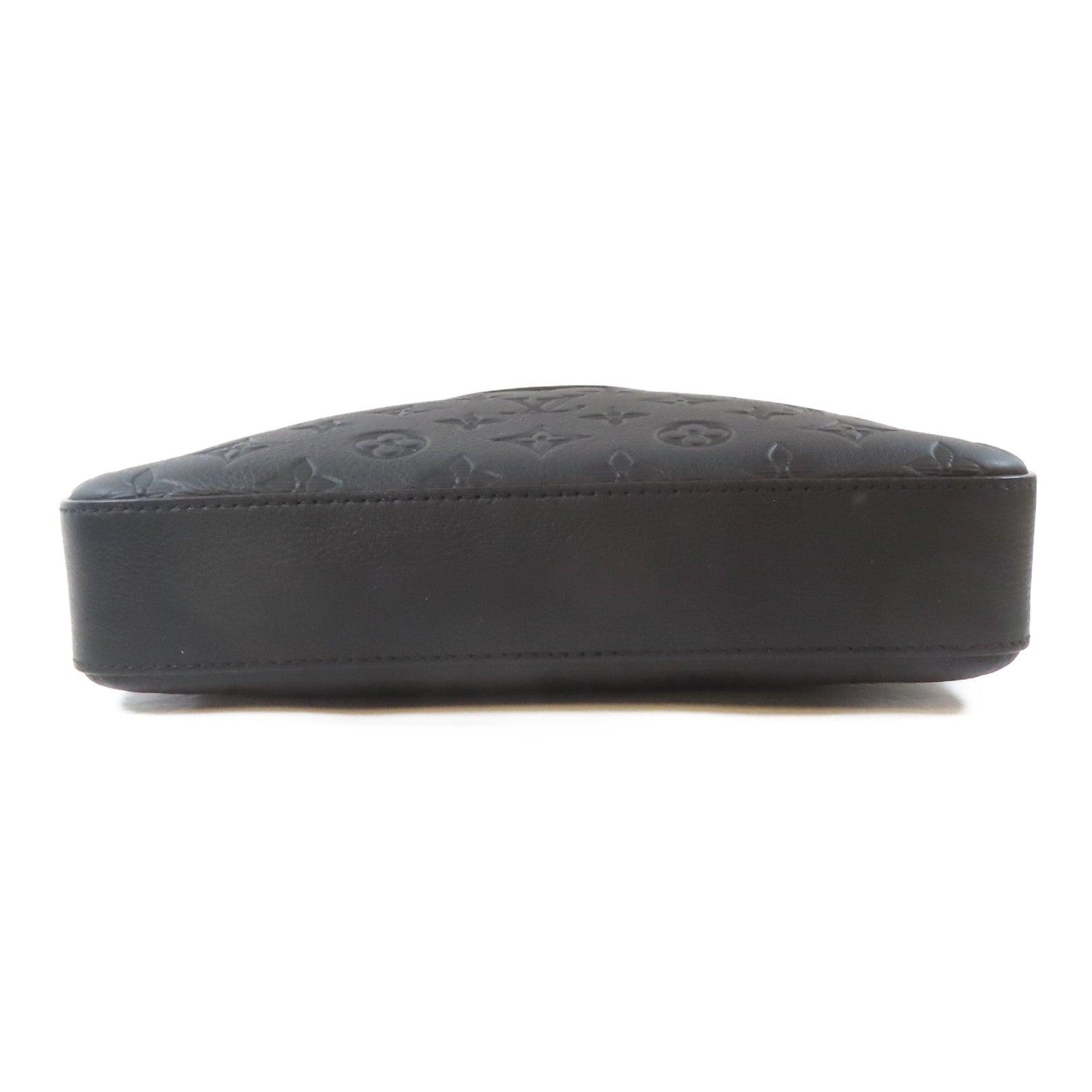 LOUIS VUITTON Monogram Shadow Trio Messenger黑扣肩背袋黑色