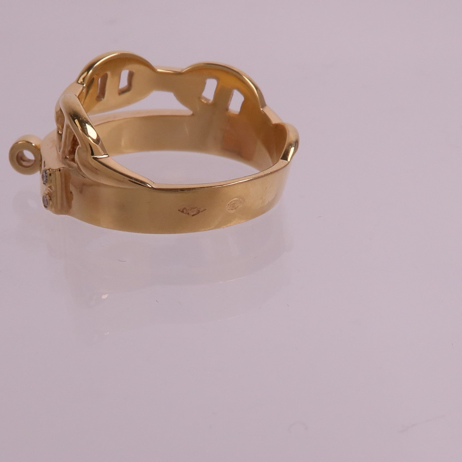 HERMES 18K玫瑰金Alchimie Kelly Ring鑽石戒指