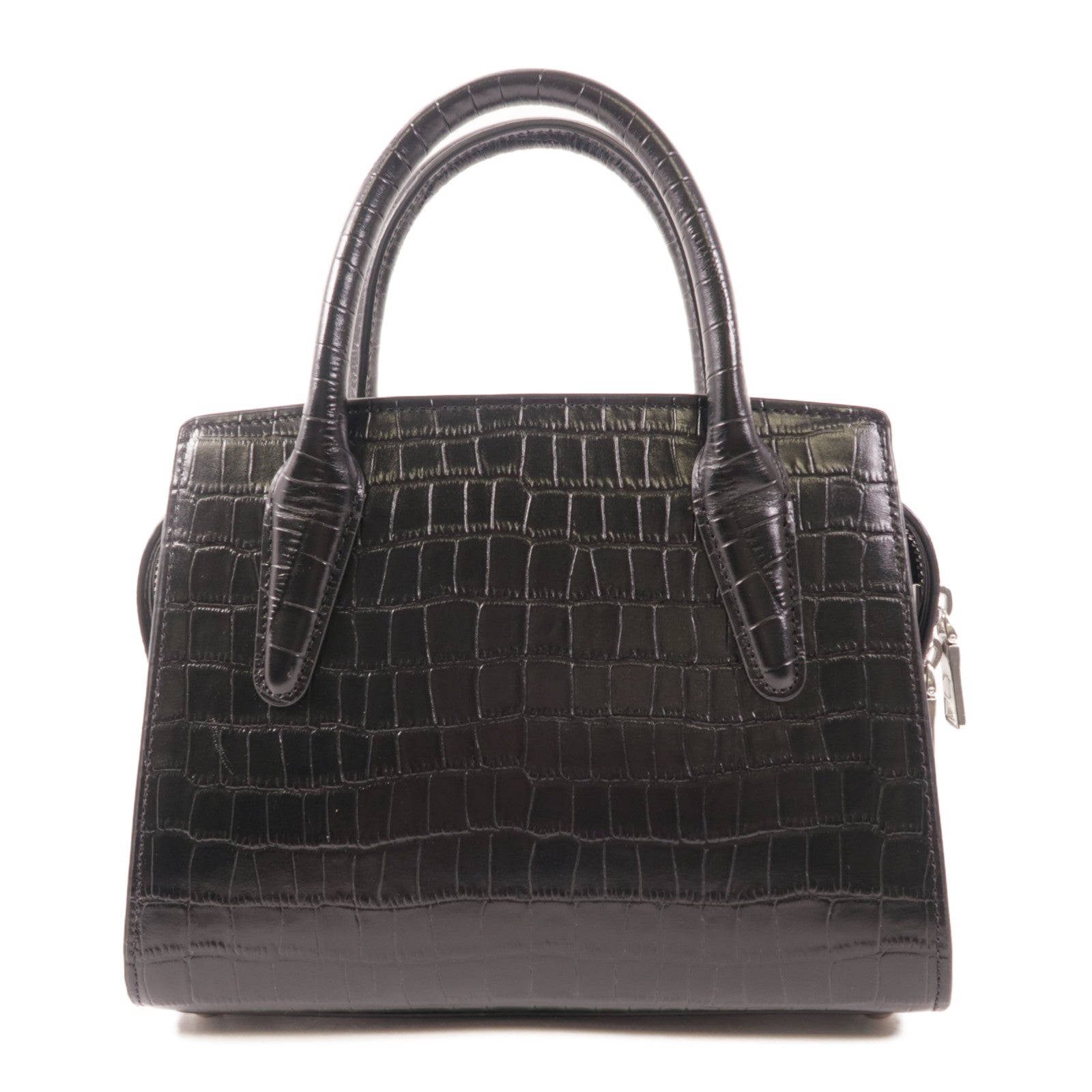 COACH 皮革Tote Bag銀扣手挽袋