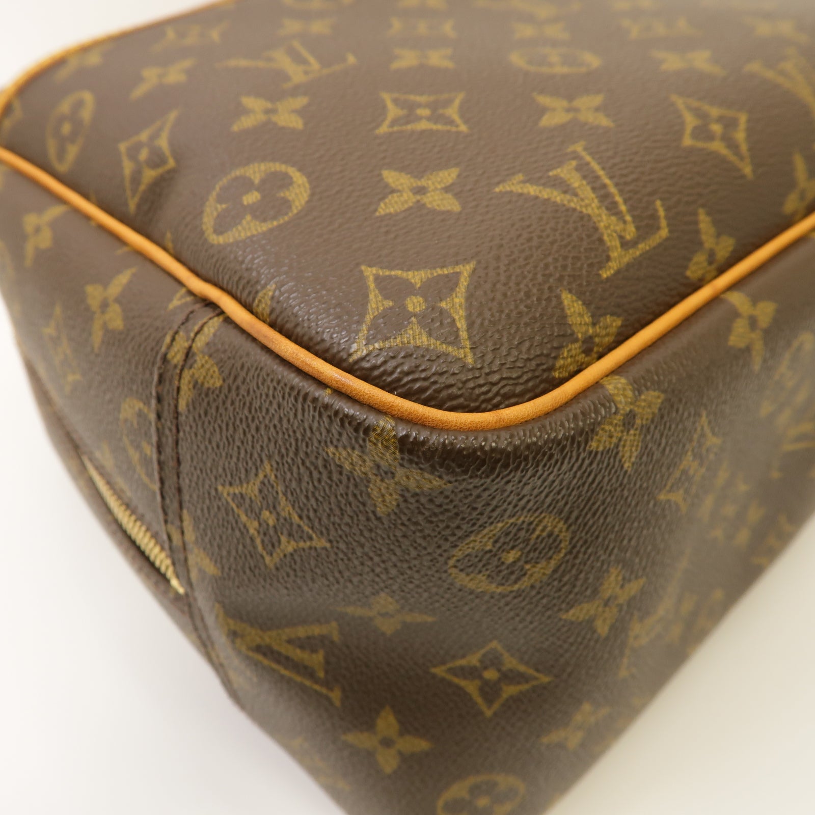 LOUIS VUITTON 【激減優惠】Monogram Deauville GM金扣手挽袋啡色
