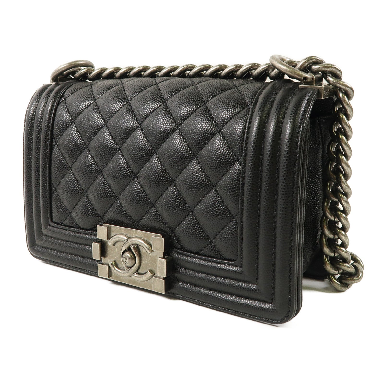 CHANEL 牛皮皮革Boy 20鏈帶肩背袋