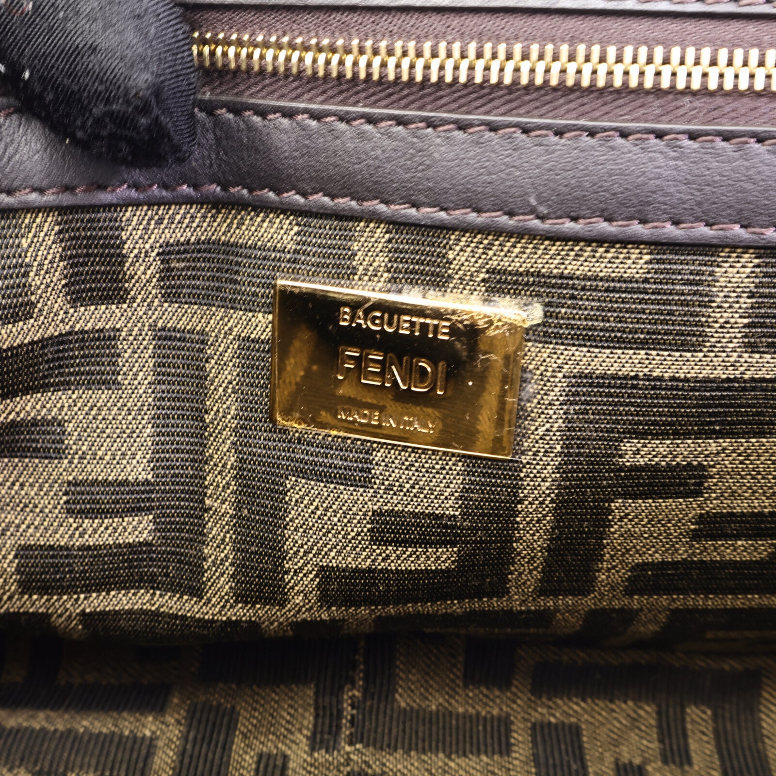 FENDI 帆布Baguette Bag手挽肩背兩用袋