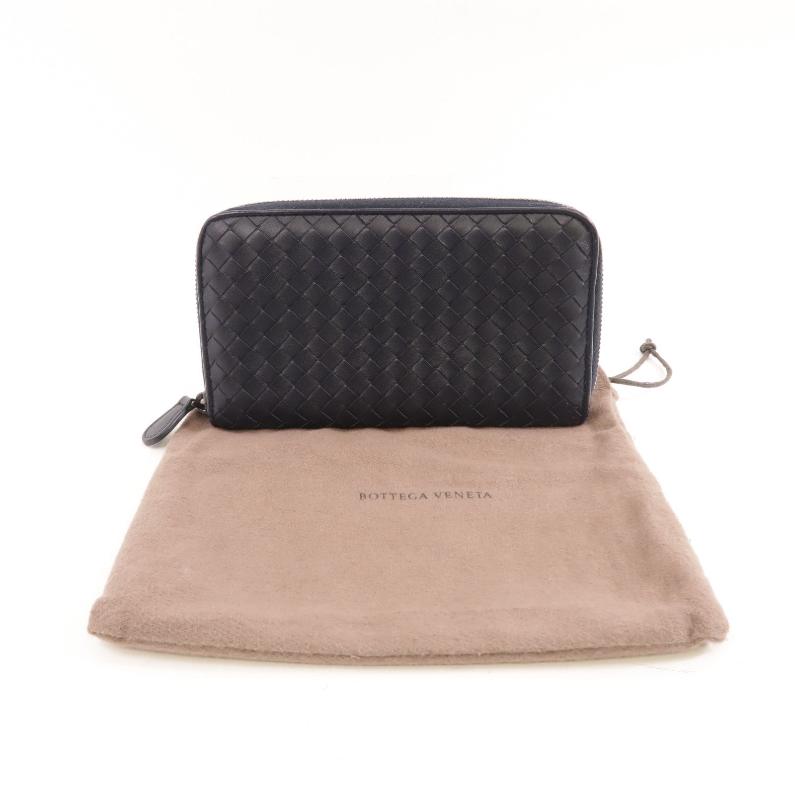 BOTTEGA VENETA 織紋皮革Zipped Long Wallet長錢包黑色