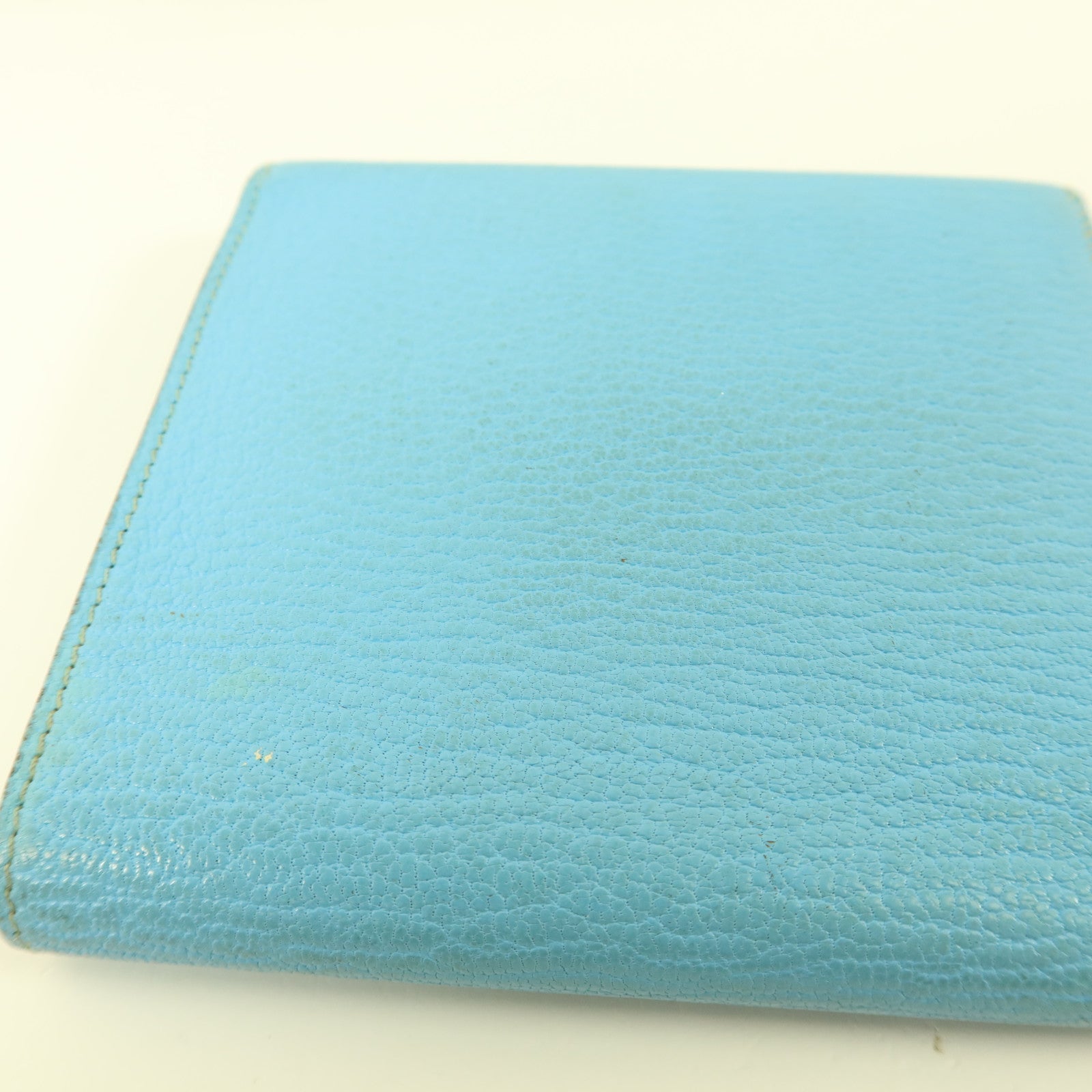 HERMES Chevre皮革Clic 12 Wallet錢包Celeste