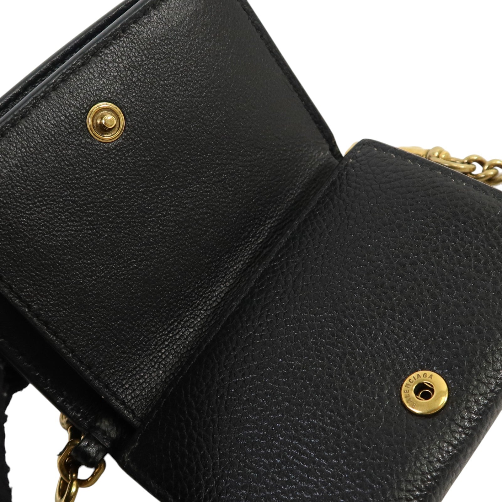 BALENCIAGA 牛皮皮革Mini Wallet on Chain金扣鏈帶肩背袋