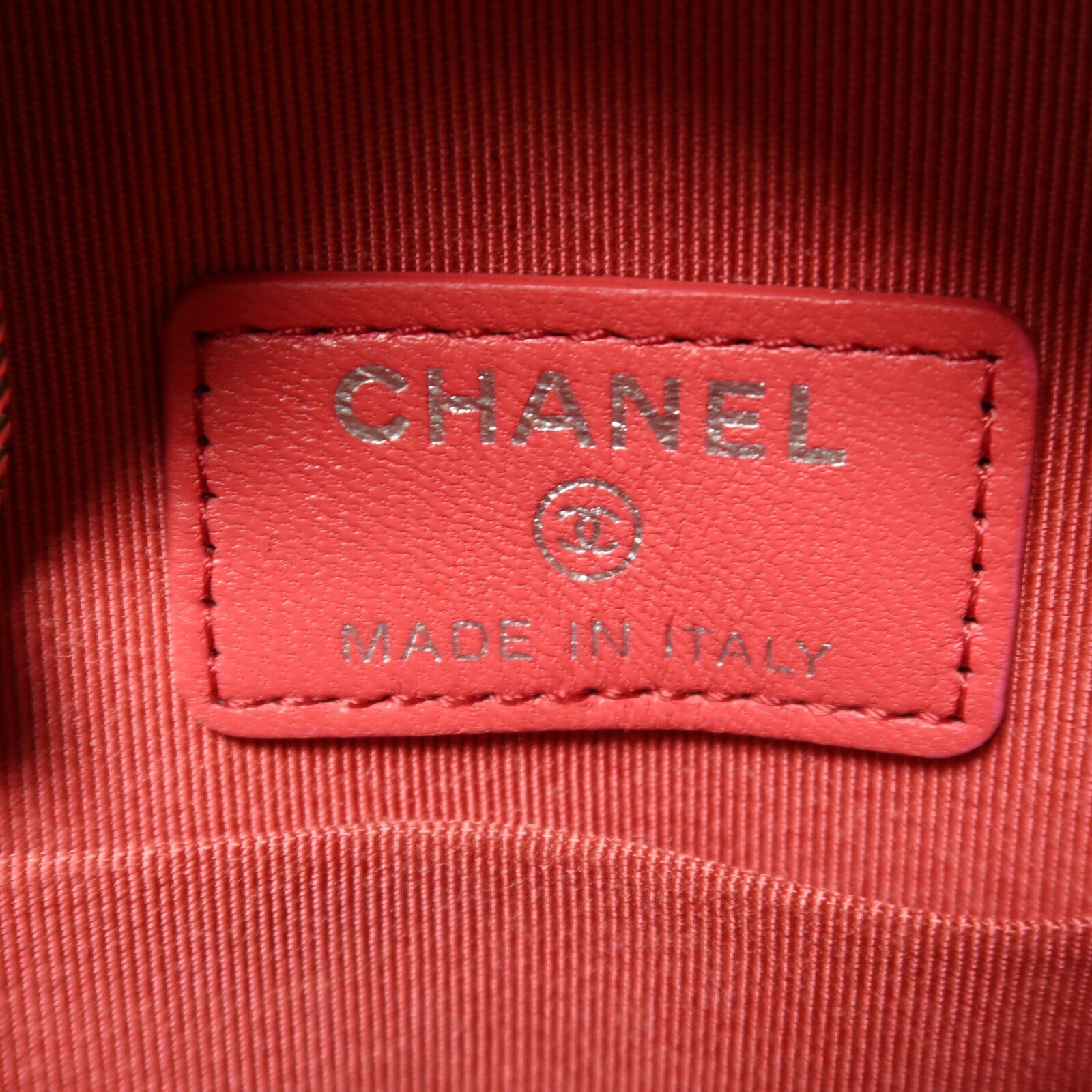 CHANEL 羊皮皮革Round Chain Shoulder Bag銀扣鏈帶肩背袋