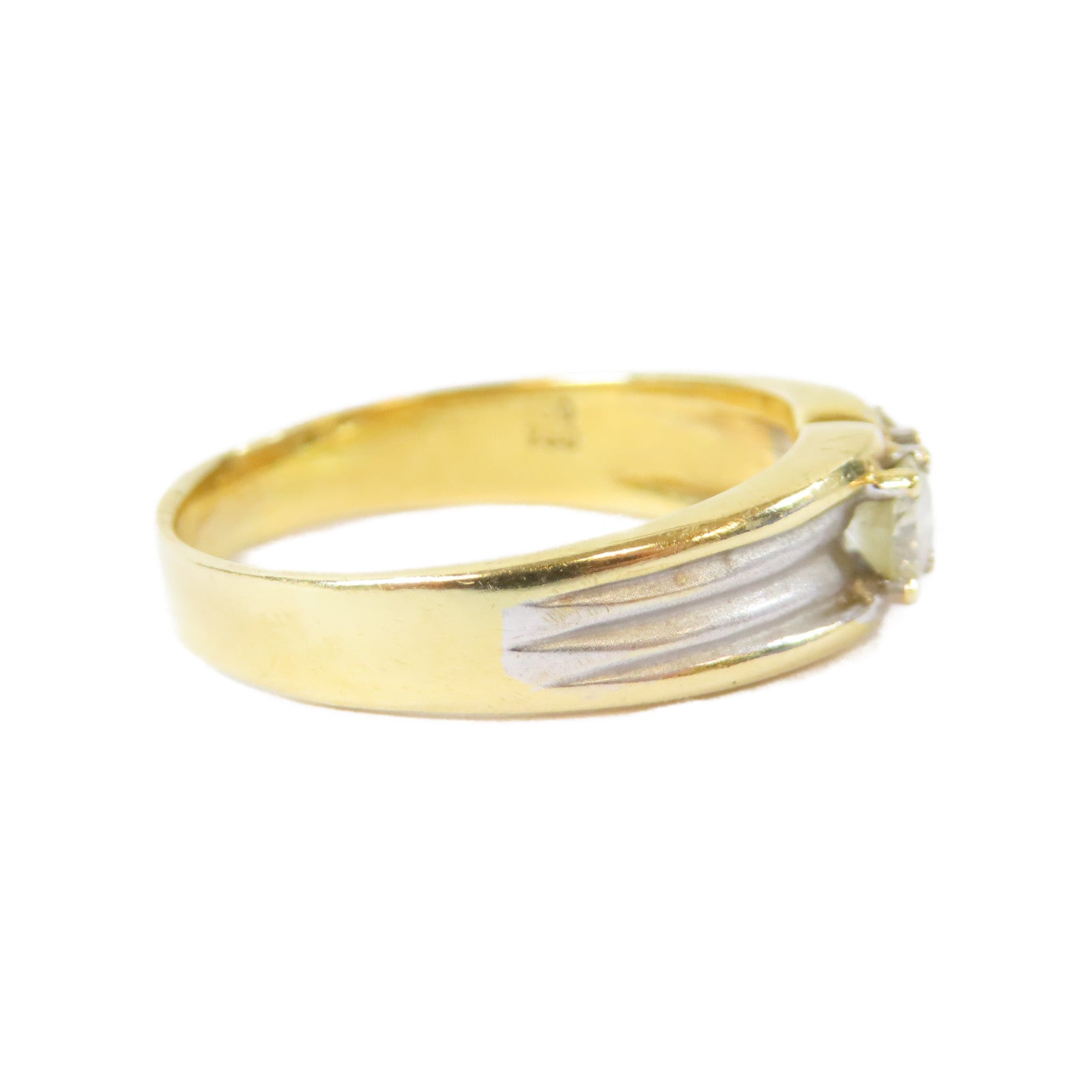 JEWELRY 【激減優惠】18K黃金Diamond Ring4.3g鑽石戒指US#6.75