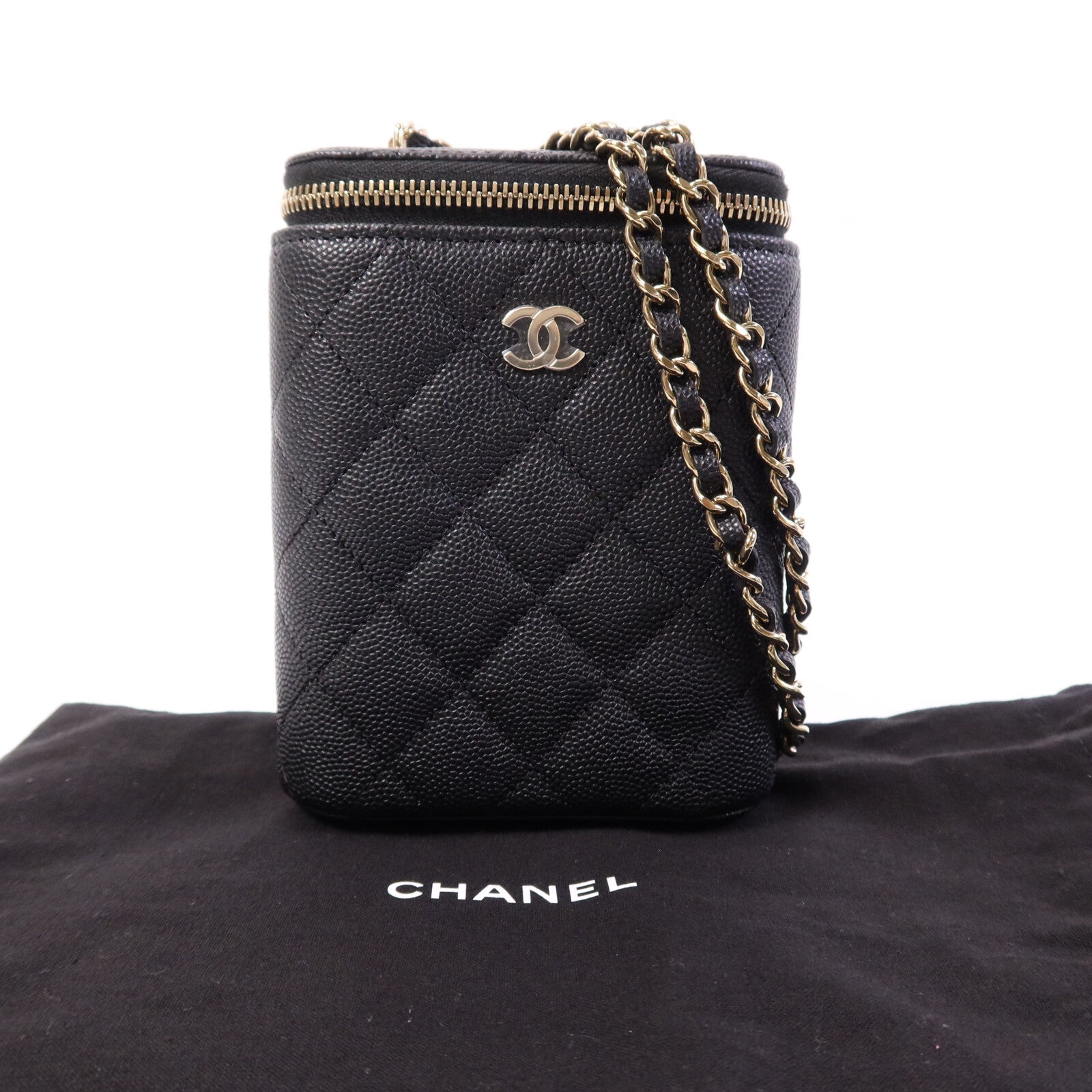 CHANEL 【激減優惠】牛皮皮革Chain Shoulder Bag金扣鏈帶肩背袋