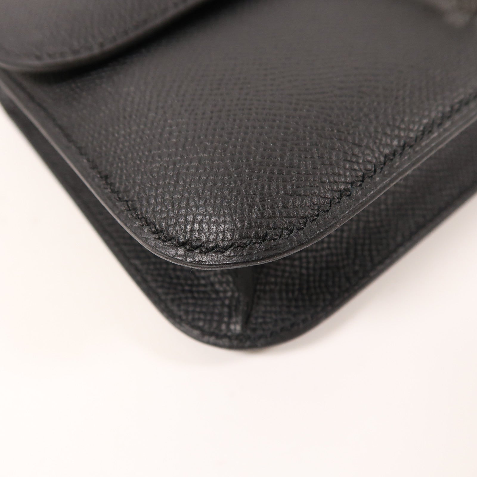 HERMES Epsom皮革Constance Elan銀扣肩背袋