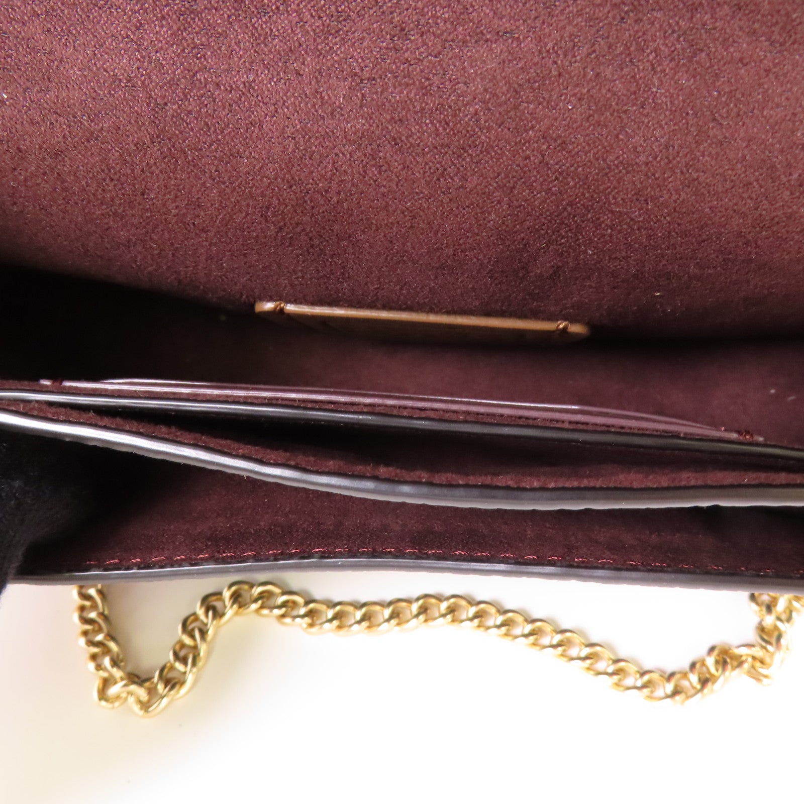 COACH 牛皮皮革Shoulder Bag金扣鏈帶肩背袋