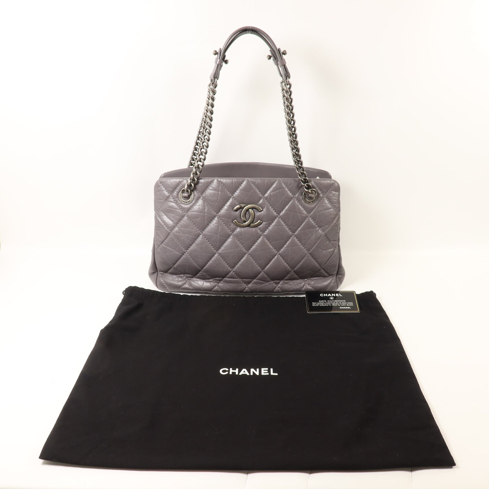 CHANEL 牛皮皮革Chain Shoulder鏈帶肩背袋