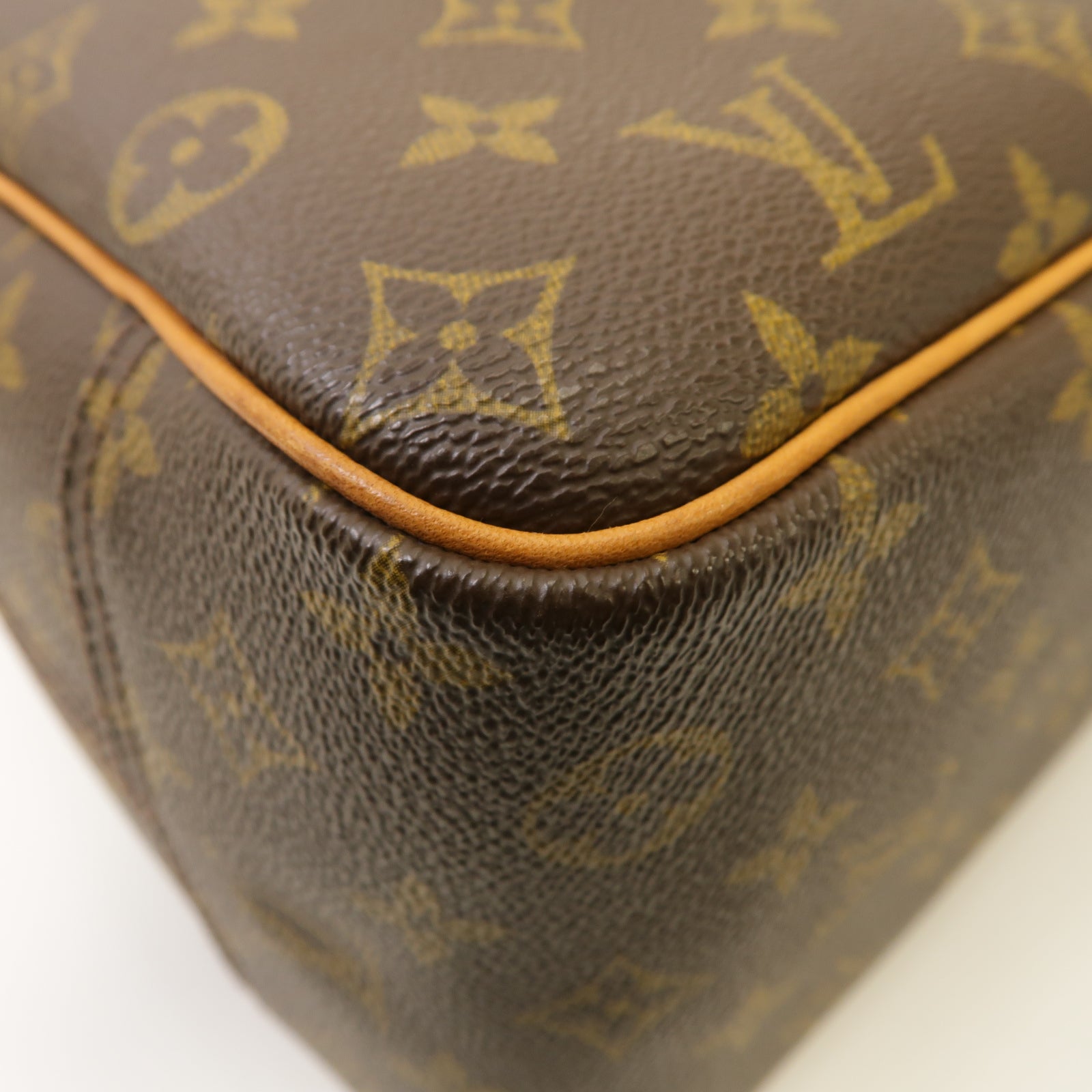 LOUIS VUITTON 【激減優惠】Monogram Deauville GM金扣手挽袋啡色
