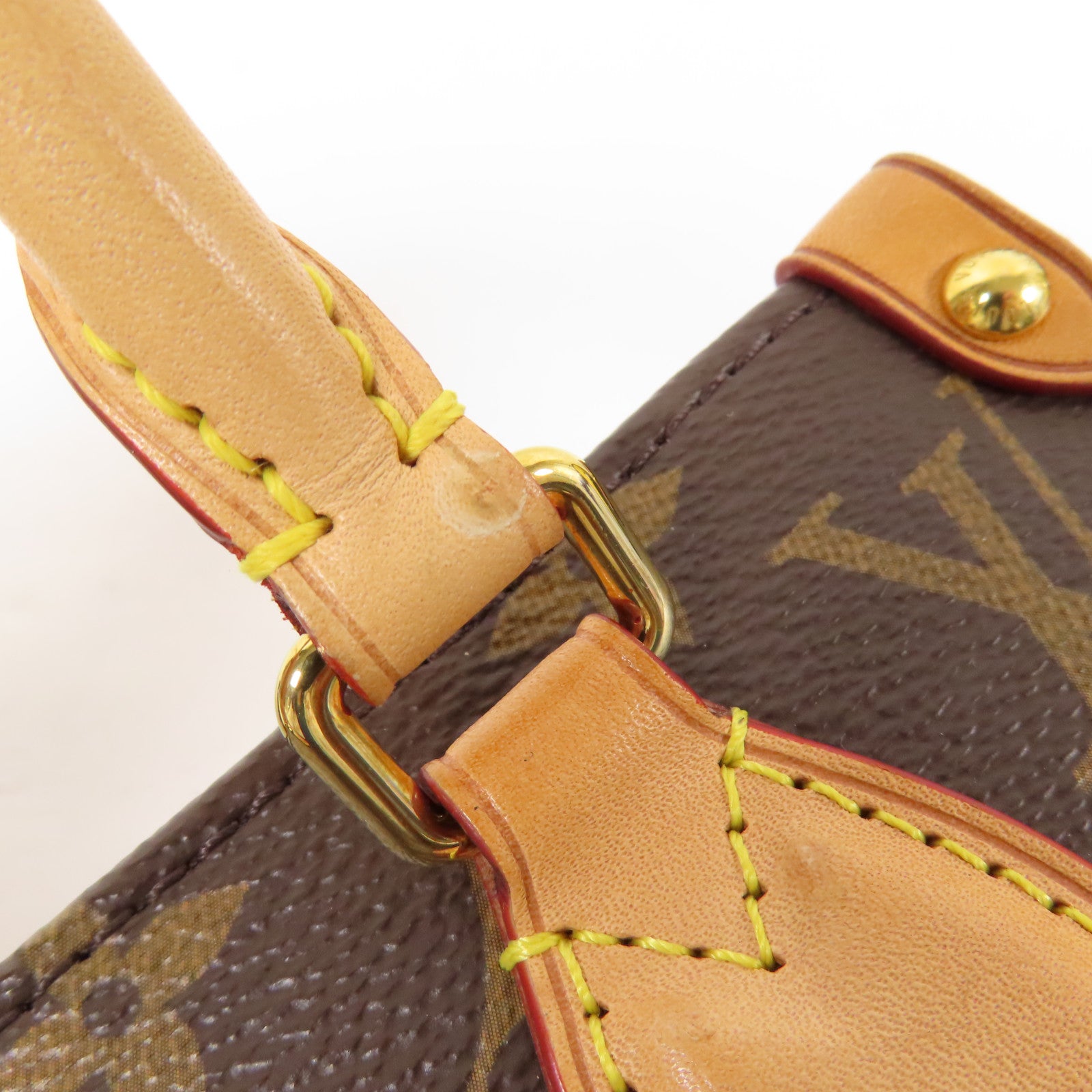 LOUIS VUITTON LV GHW Sac Plat BB 2 Way Shoulder Handbag M45847 Monogram Brown