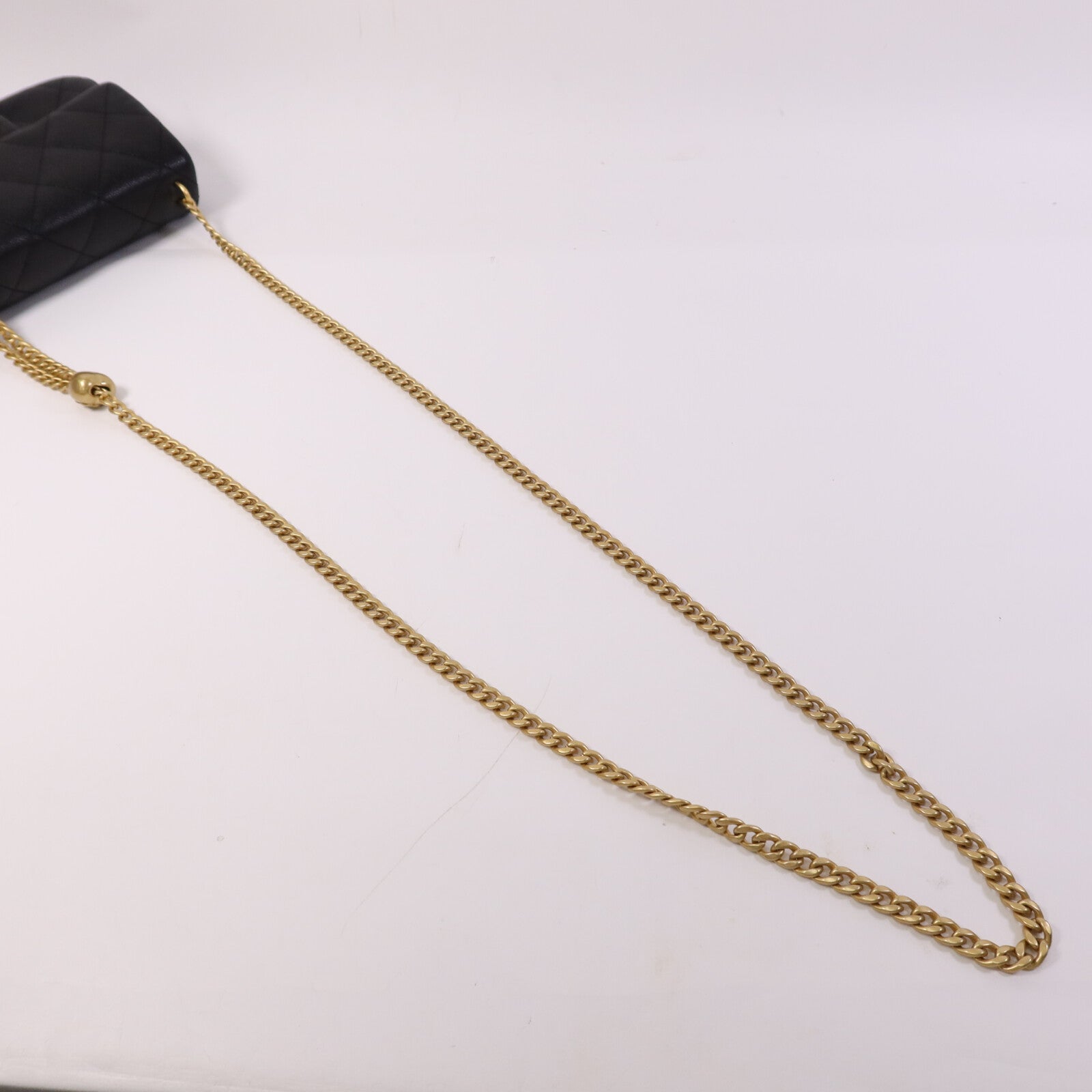 CHANEL 牛皮皮革Mini Flap金扣鏈帶肩背袋
