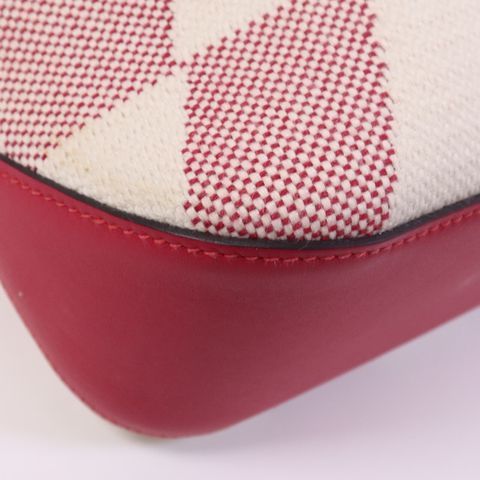 HERMES Toile H帆布Biais 27手挽肩背兩用袋Framboise