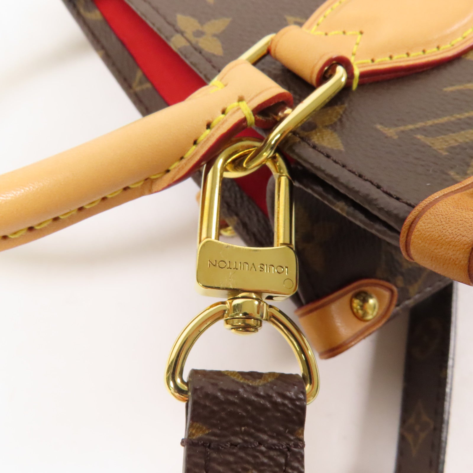 LOUIS VUITTON LV GHW Sac Plat BB 2 Way Shoulder Handbag M45847 Monogram Brown