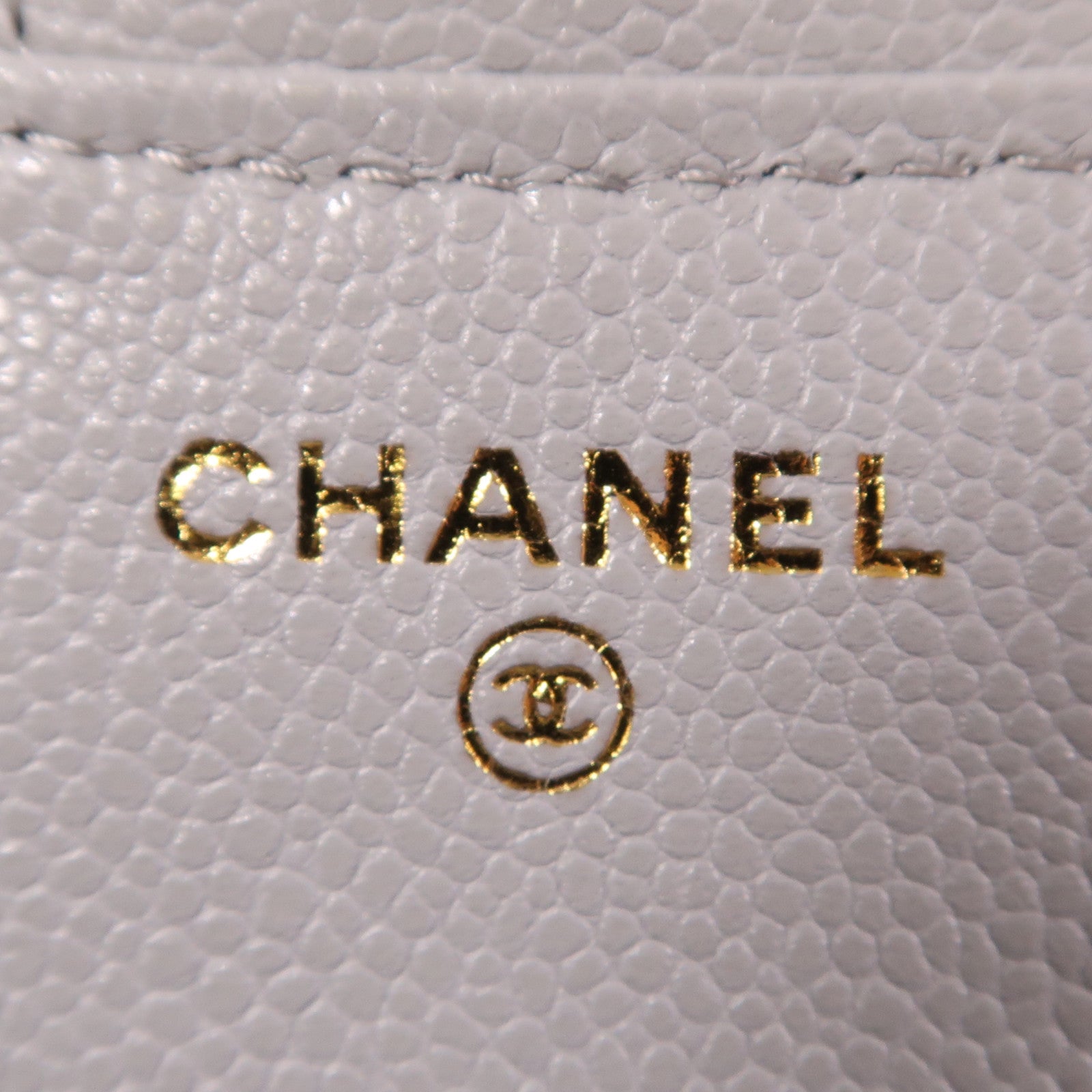 CHANEL 牛皮皮革Wallet金扣錢包