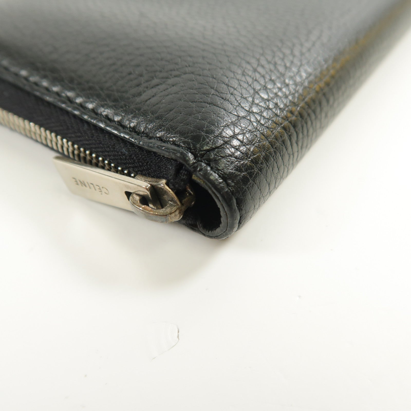 CELINE 牛皮皮革Long Wallet銀扣長錢包