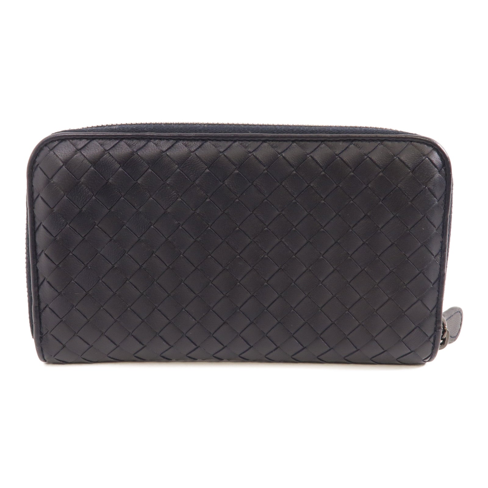 BOTTEGA VENETA 織紋皮革Zipped Long Wallet長錢包黑色