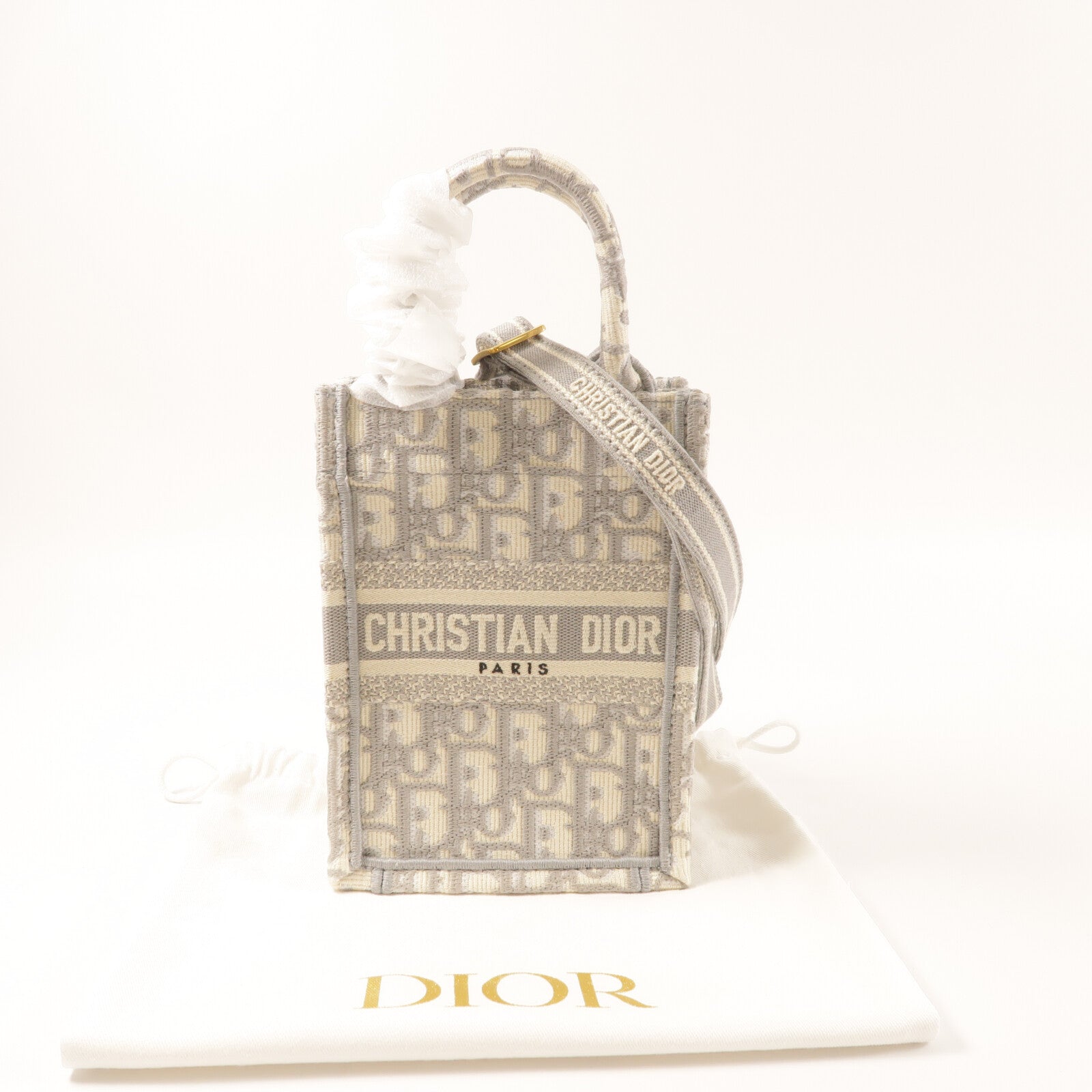 Dior 帆布Book Tote Mini金扣手挽肩背兩用袋