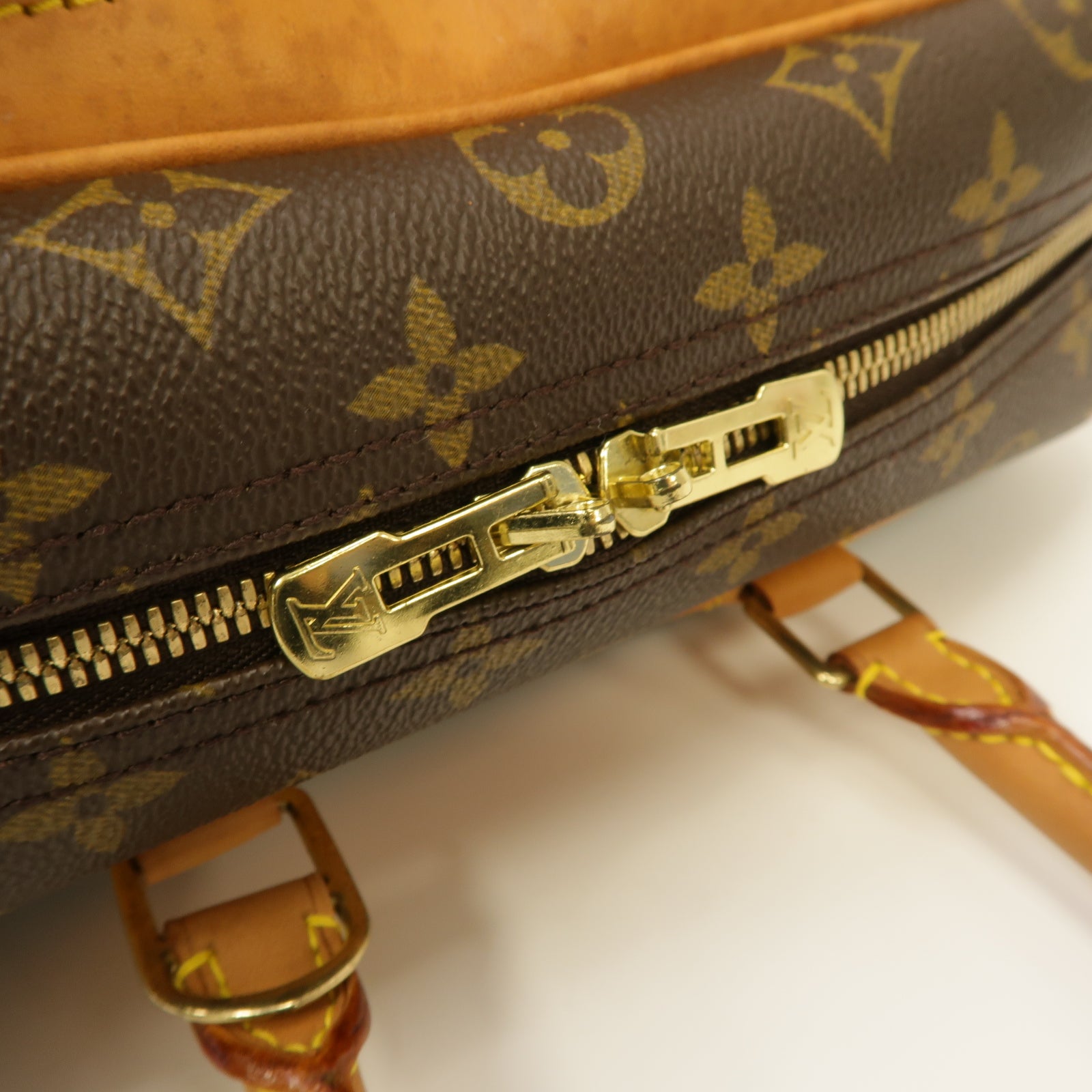 LOUIS VUITTON 【激減優惠】Monogram Deauville GM金扣手挽袋啡色