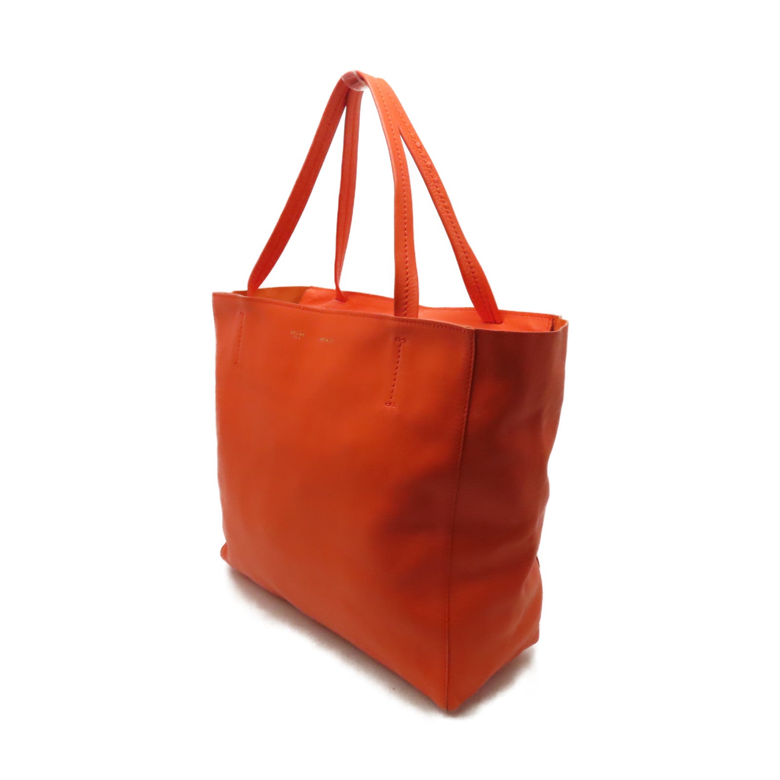 CELINE 【激減優惠】羊皮皮革Shoulder Bag金扣肩背袋橙色