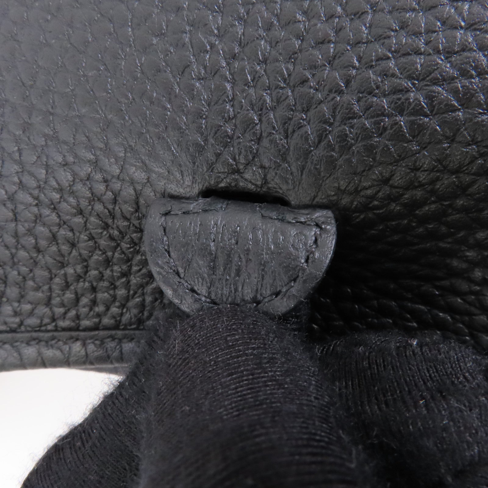HERMES Clemence皮革Evelyne TPM金扣肩背袋Noir黑色